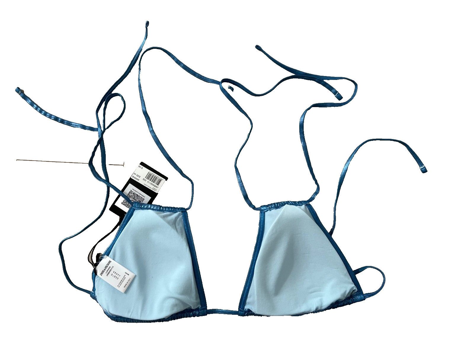 Zadig & Voltaire Zadig & Voltaire Marine Lumiere Triangle Bikini Swim Top 12 Size L / US 10 / IT 46 - 2 Thumbnail