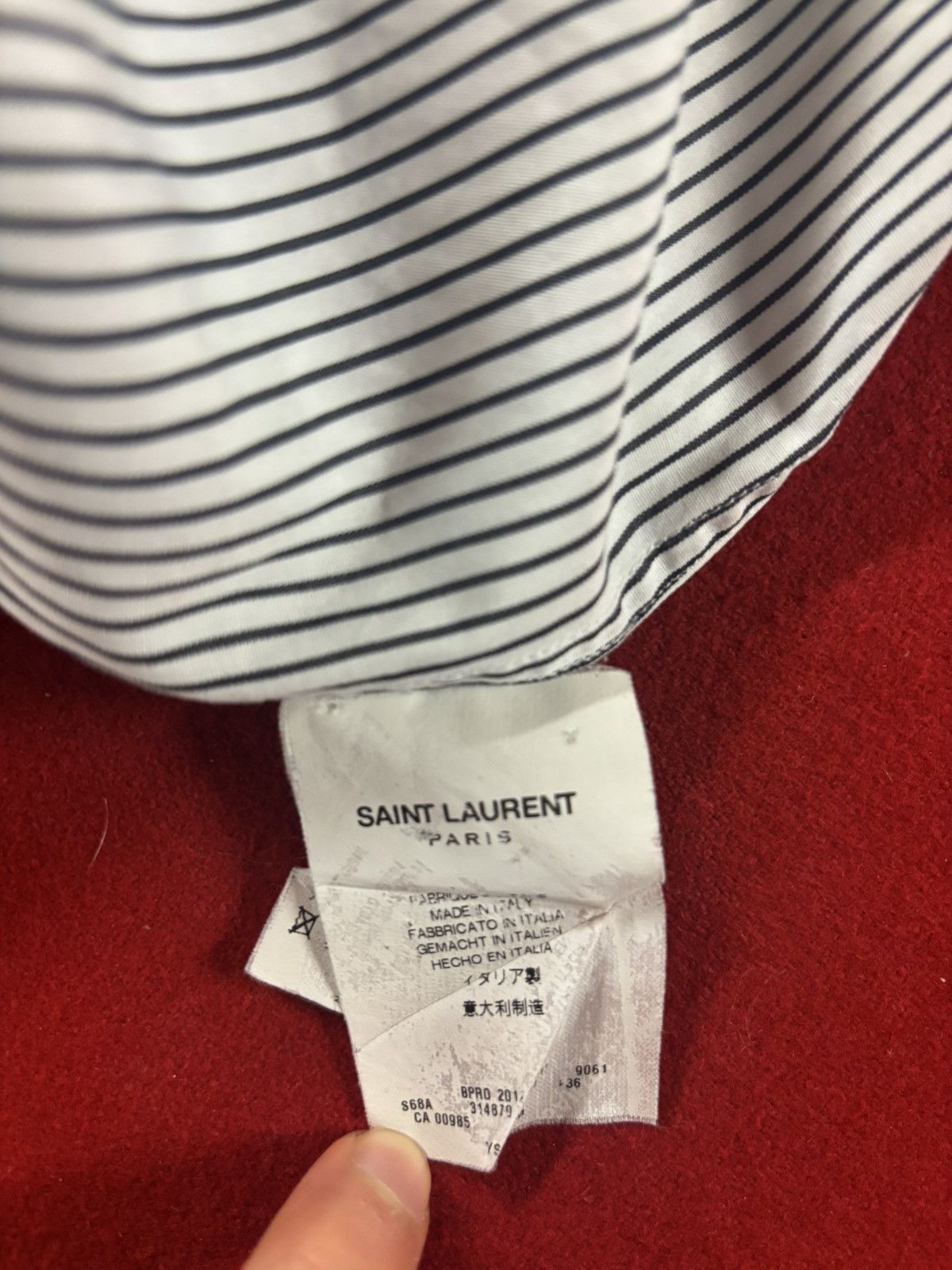 Saint Laurent Paris saint laurent striped button up shirt Size US XS / EU 42 / 0 - 8 Thumbnail