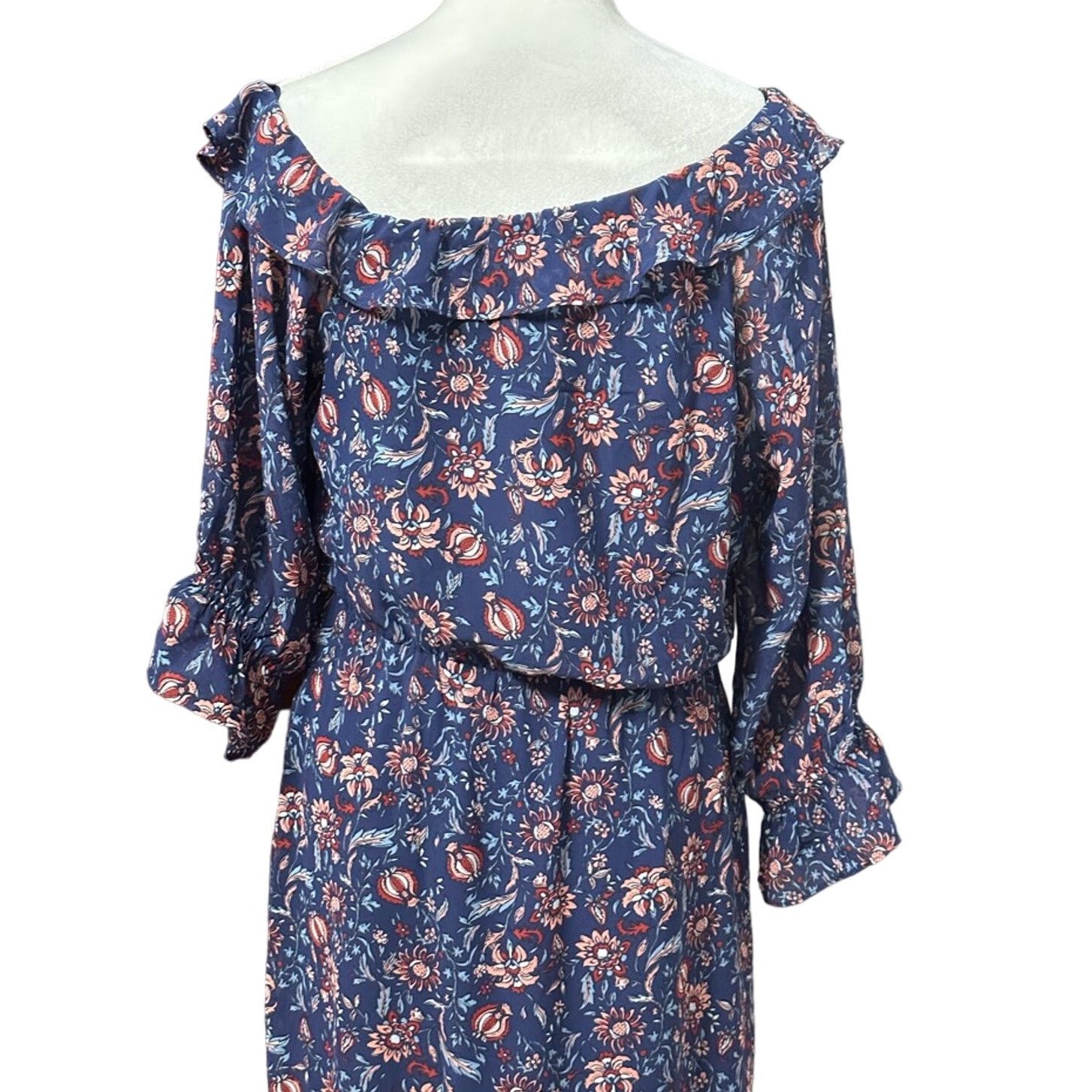 Other Collective Concepts Maxi Blouson Dress Ruffle Multicolor W L Size L / US 10 / IT 46 - 5 Thumbnail