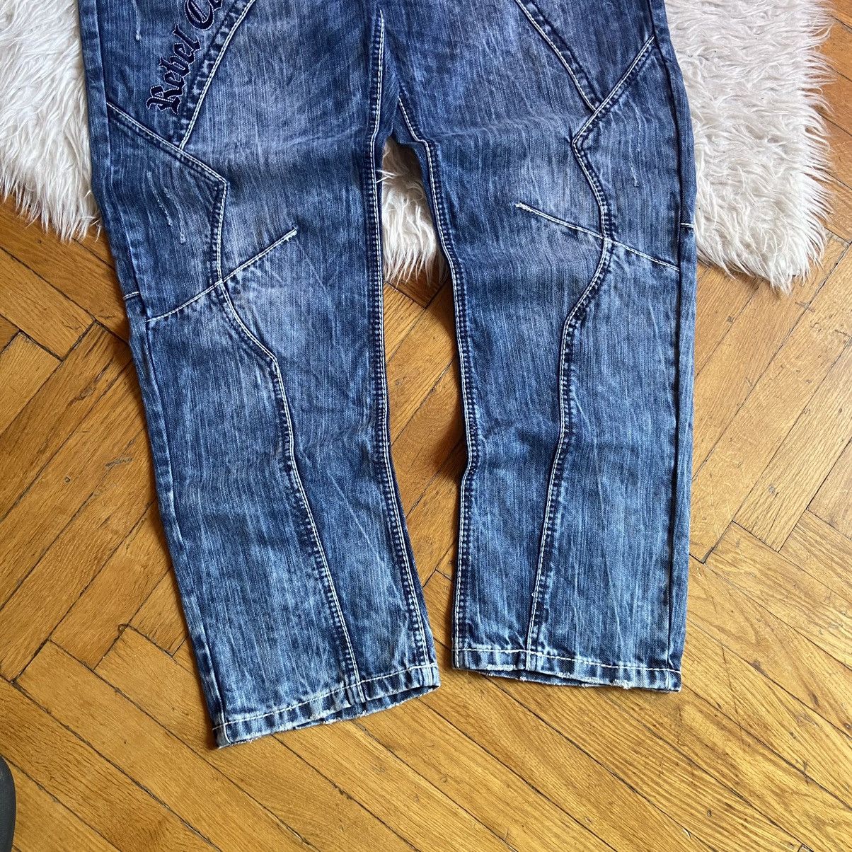 Rainbow 📌 Crazy Rainbow Y2K Avant-Garde Denim Jeans Size US 38 / EU 54 - 7 Thumbnail