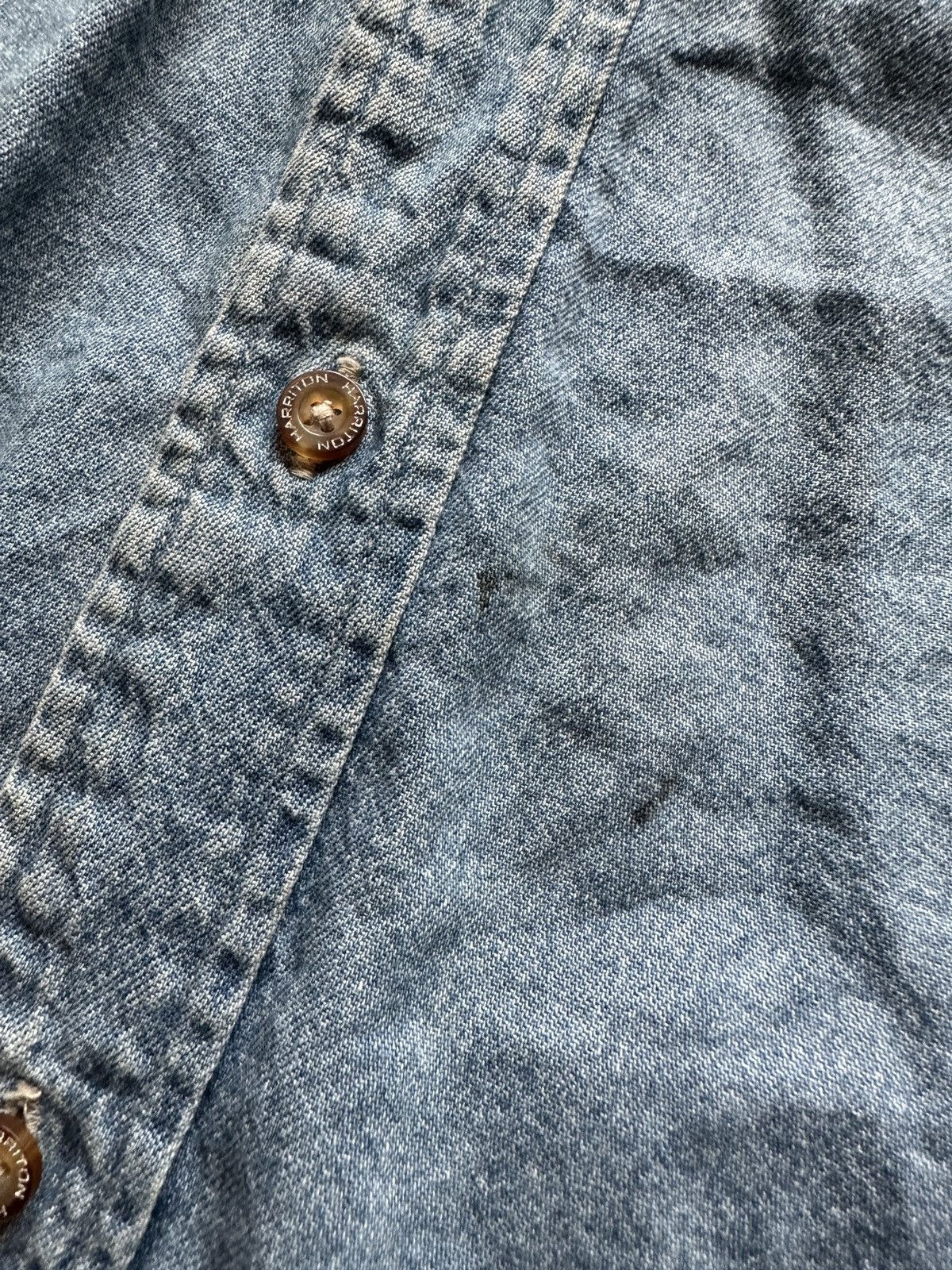 Vintage Vintage 90s Detroit Police Denim Button Up Shirt Size US XL / EU 56 / 4 - 4 Thumbnail