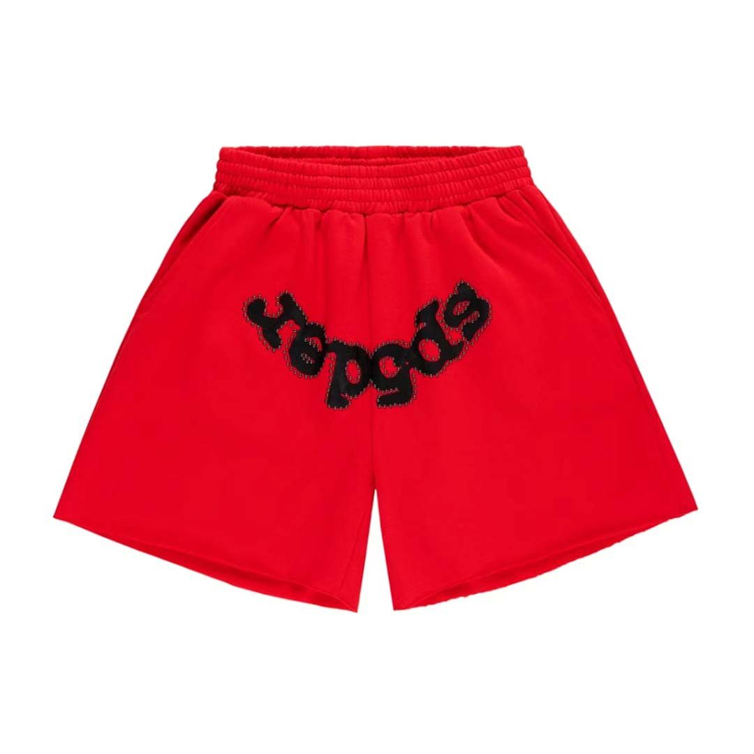 Sp5der OG Studded Sweatshort Red Size US 32 / EU 48 - 1 Thumbnail