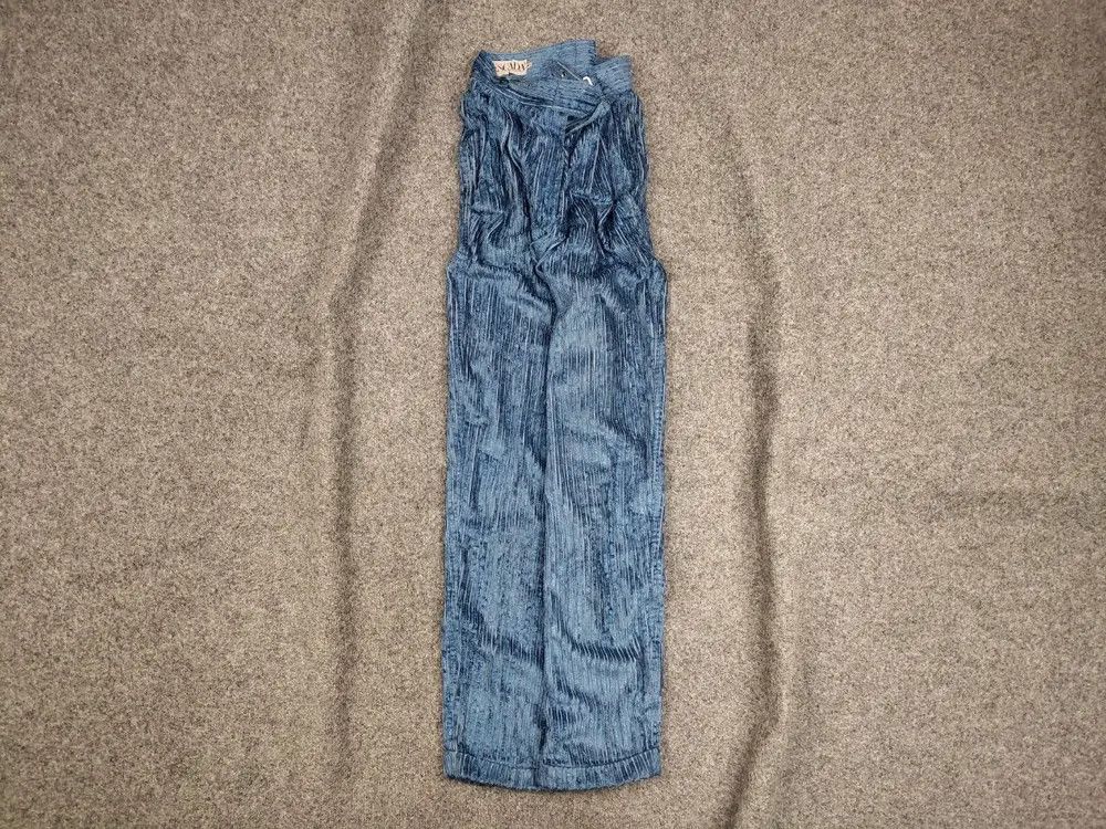 Vintage Escada By Margaretha Ley Corduroy Velour Blue Pants