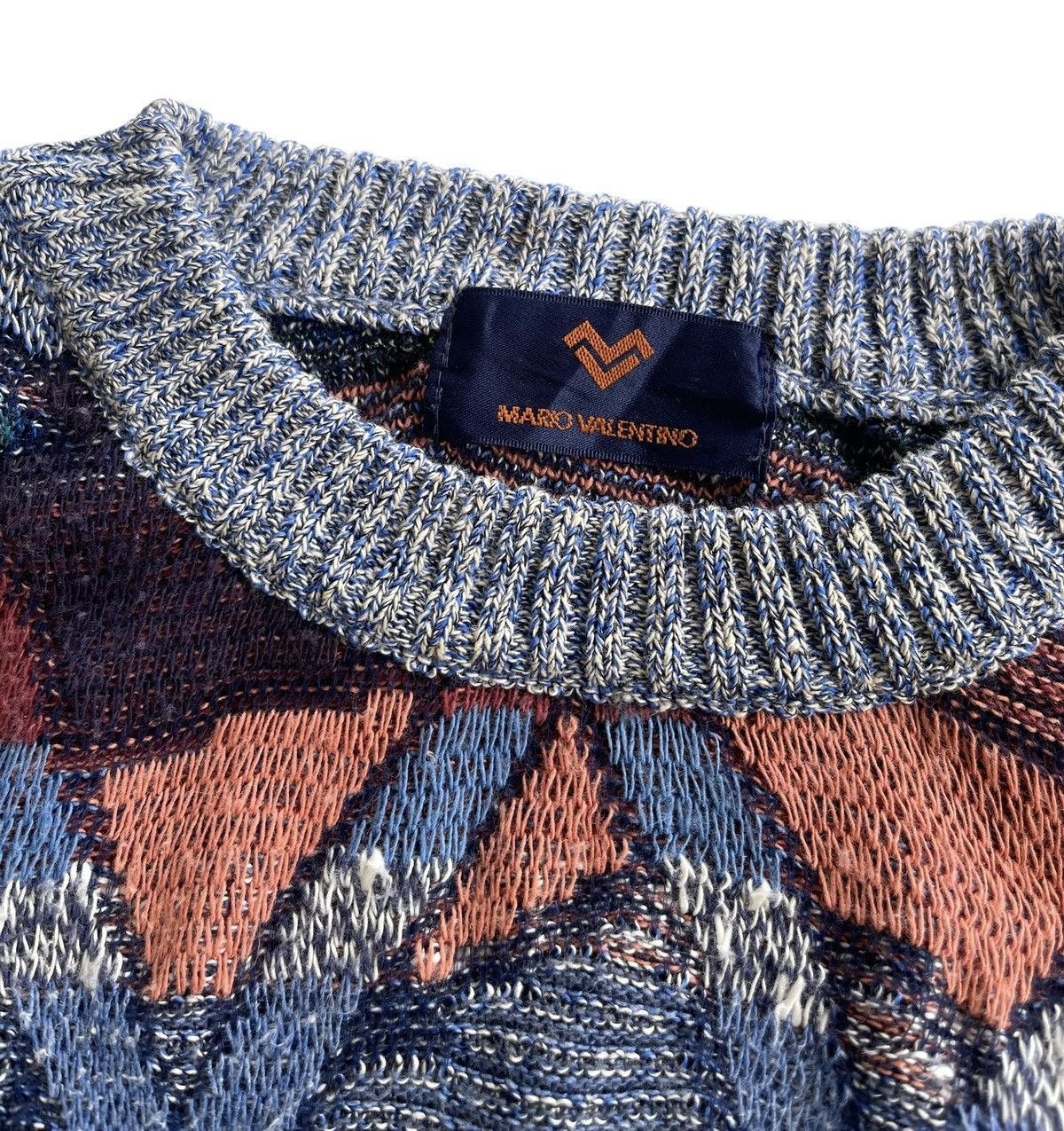 Mario Valentino Mario Valentino Colorful Abstract Knitted Sweater Oversize Size US M / EU 48-50 / 2 - 6 Thumbnail