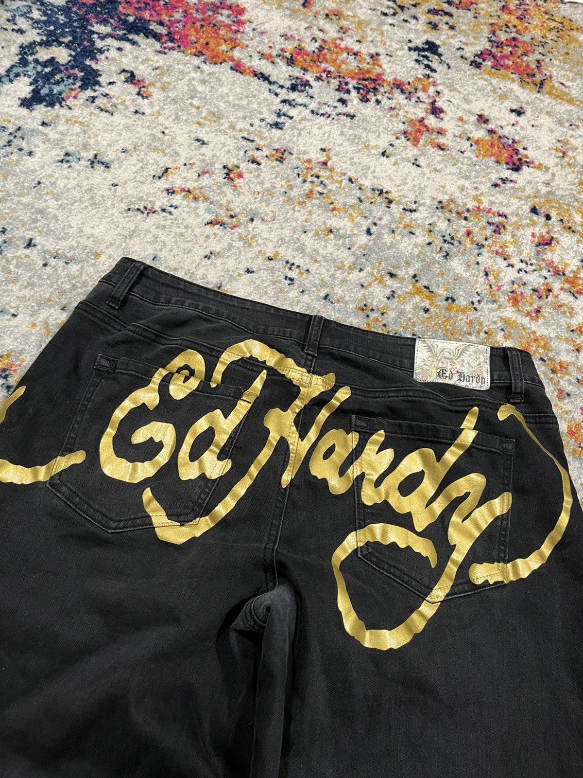 Ed Hardy Y2K Ed Hardy Paint jeans Size US 34 / EU 50 - 1 Thumbnail