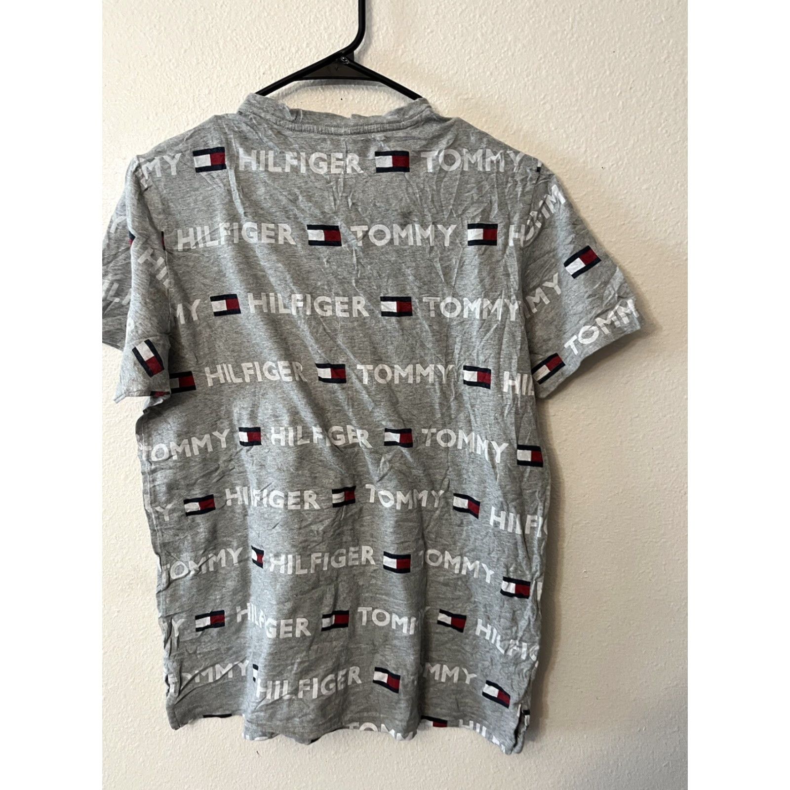 Tommy Hilfiger TOMMY HILFIGER Men's Small Crew Neck T-Shirt Short Sleeve Solid Gray Sleepwear with Logo Size US S / EU 44-46 / 1 - 3 Thumbnail