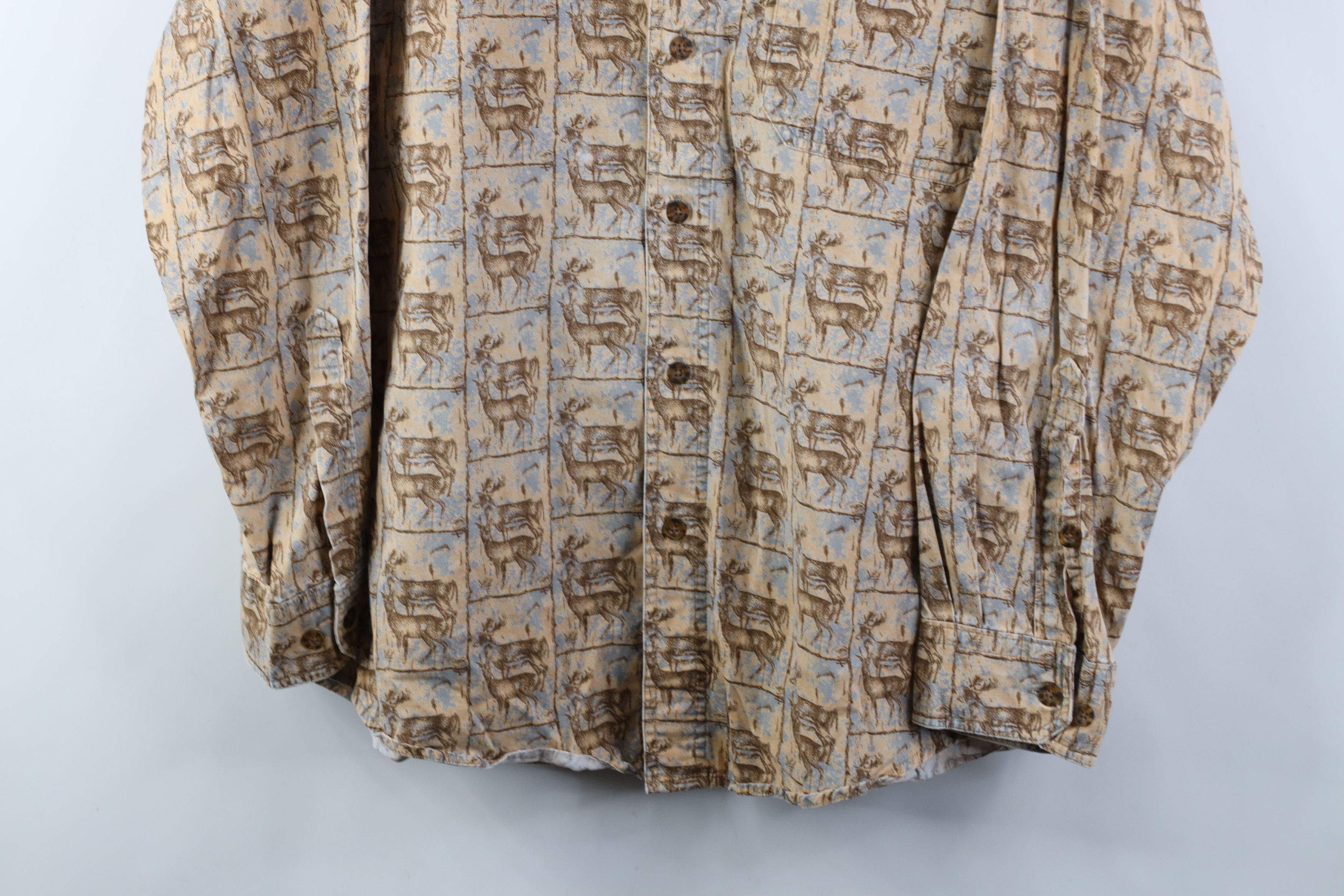 Woolrich Woolen Mills Vintage 90s Woolrich All Over Print Button Down Shirt Cotton Size US L / EU 52-54 / 3 - 3 Thumbnail