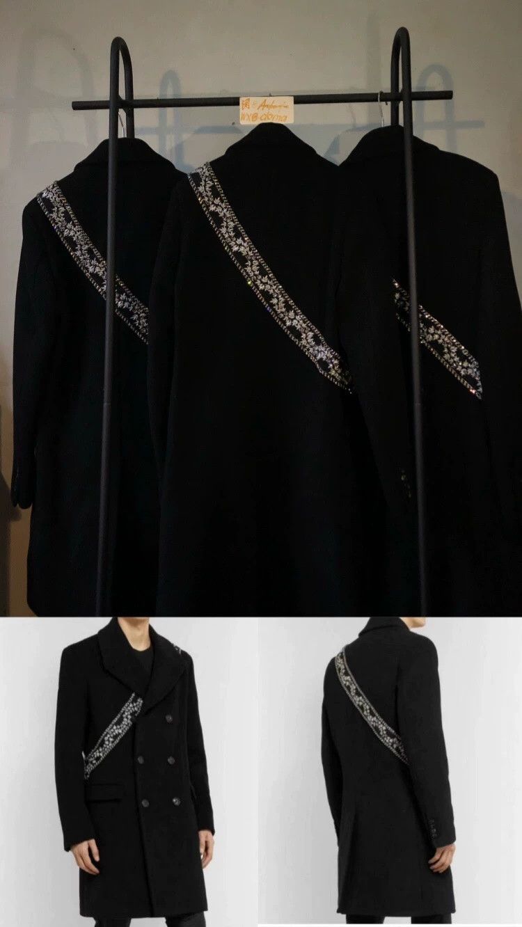 Amiri Amiri Diamond Embroidered Cashmere and Wool Coat Size US M / EU 48-50 / 2 - 6 Thumbnail