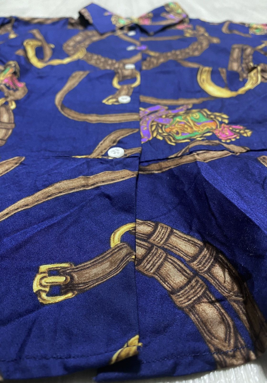Lauren Ralph Lauren Ralph Lauren Vintage Full Print Monogram Logo Cotton Blouse Size XL / US 12-14 / IT 48-50 - 7 Thumbnail
