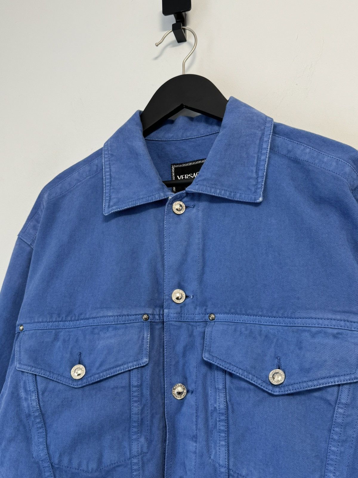 Versace Versace Vintage Blue Denim Jacket — Luxury Streetwear Size US M / EU 48-50 / 2 - 7 Thumbnail