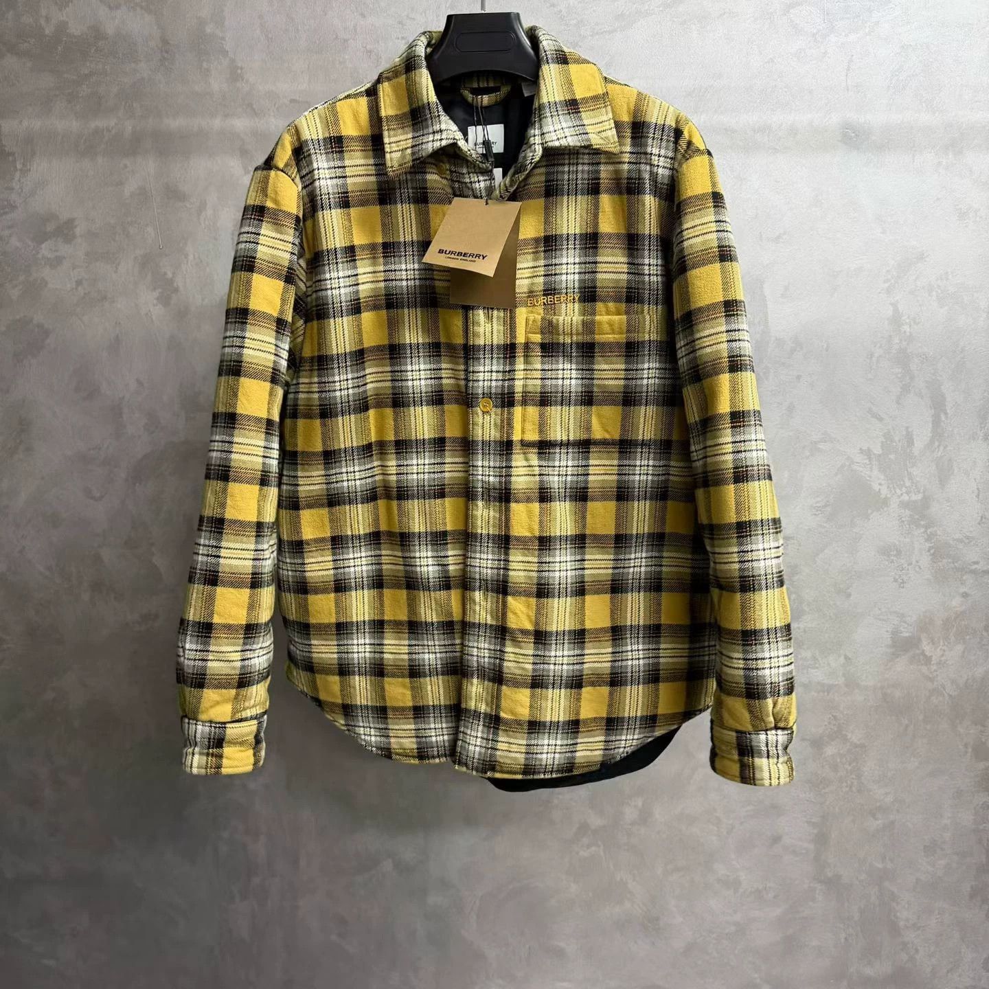 Burberry burberry yellow plaid logo embroidered shirt Size US L / EU 52-54 / 3 - 1 Thumbnail