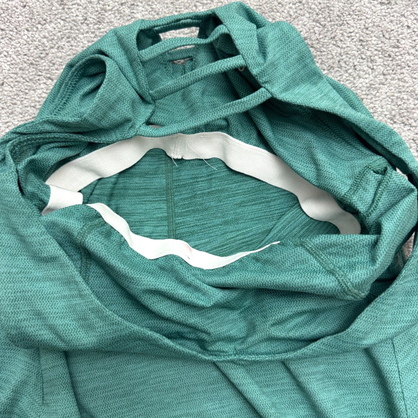 Toad&Co Toad&Co Tech Tomboy A-Line Tank Dress Women M Green Sleeveless Zip Pocket V-Neck Casual Knit Lightweight Pockets Solid Short Dress Size M / US 6-8 / IT 42-44 - 3 Thumbnail