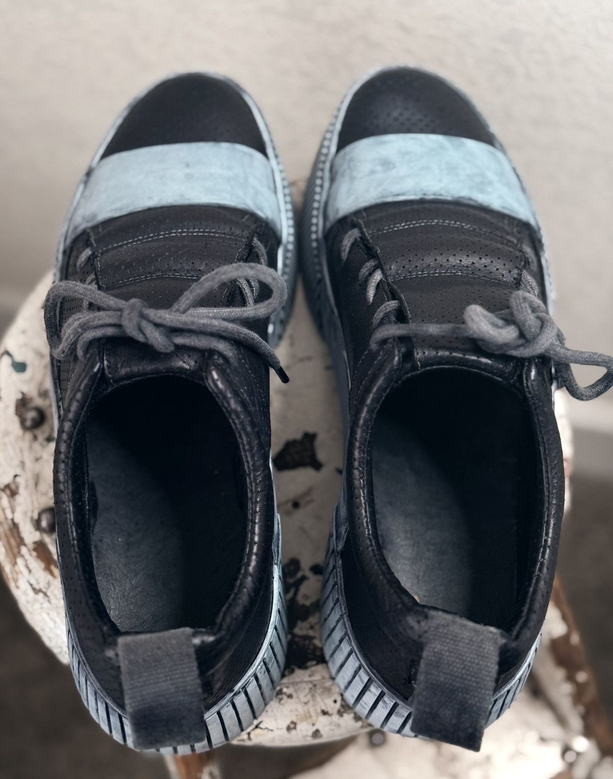 Boris Bidjan Saberi Bamba 2.1 Black low top sneaker Size US 12 / EU 45 - 7 Thumbnail