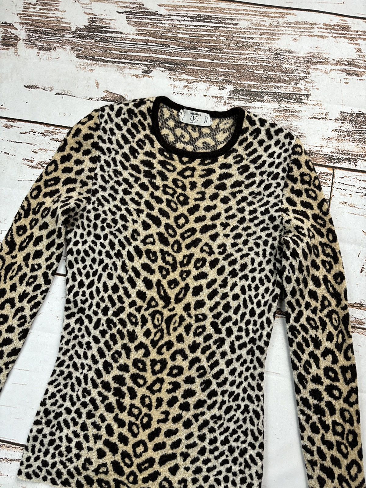 Valentino Valentino Vintage Leopard Pattern Sweater Jumper Size L / US 10 / IT 46 - 3 Thumbnail