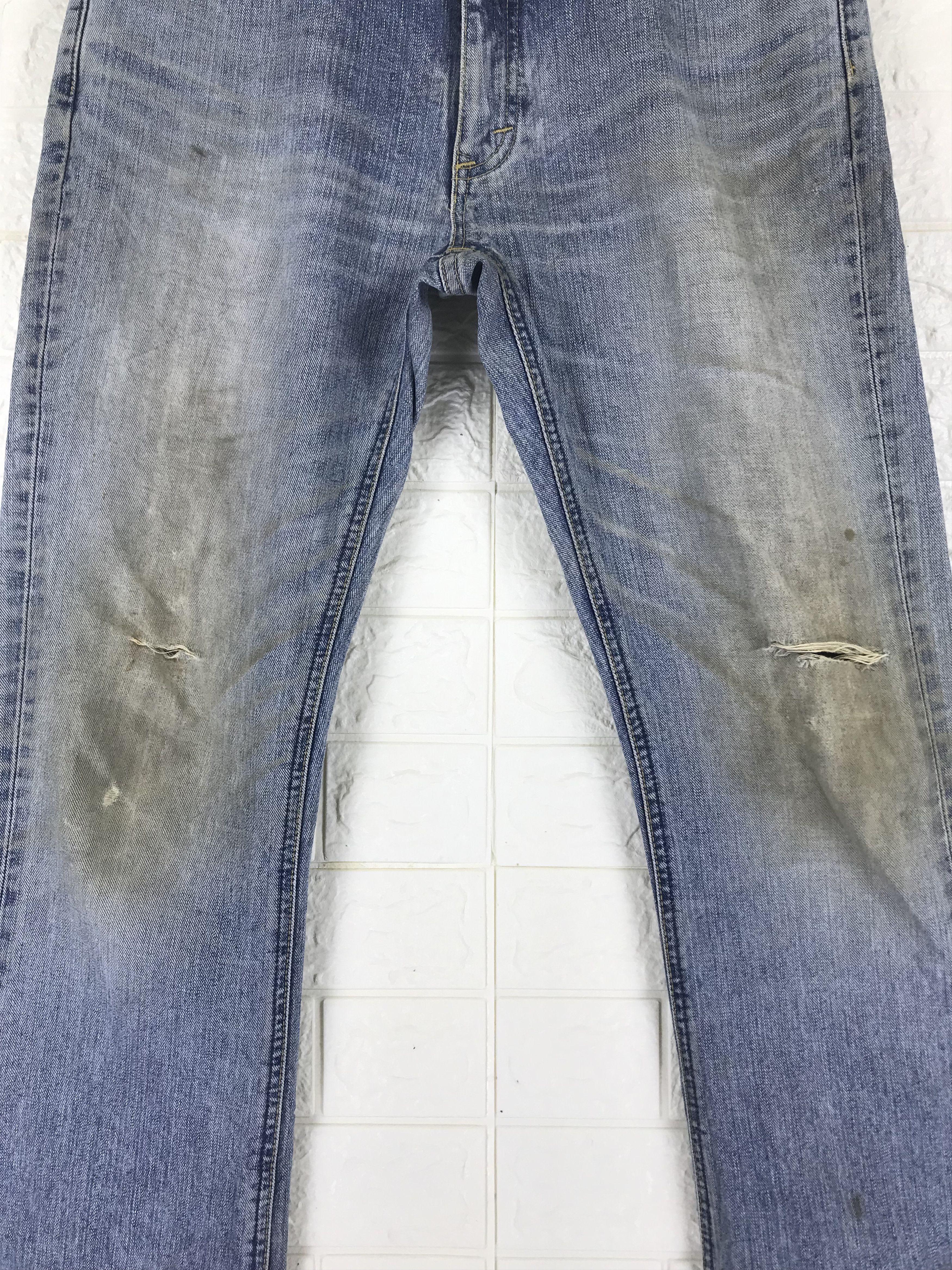 Lee Vintage Lee Riders Distressed Flare Jeans Size US 32 / EU 48 - 3 Thumbnail