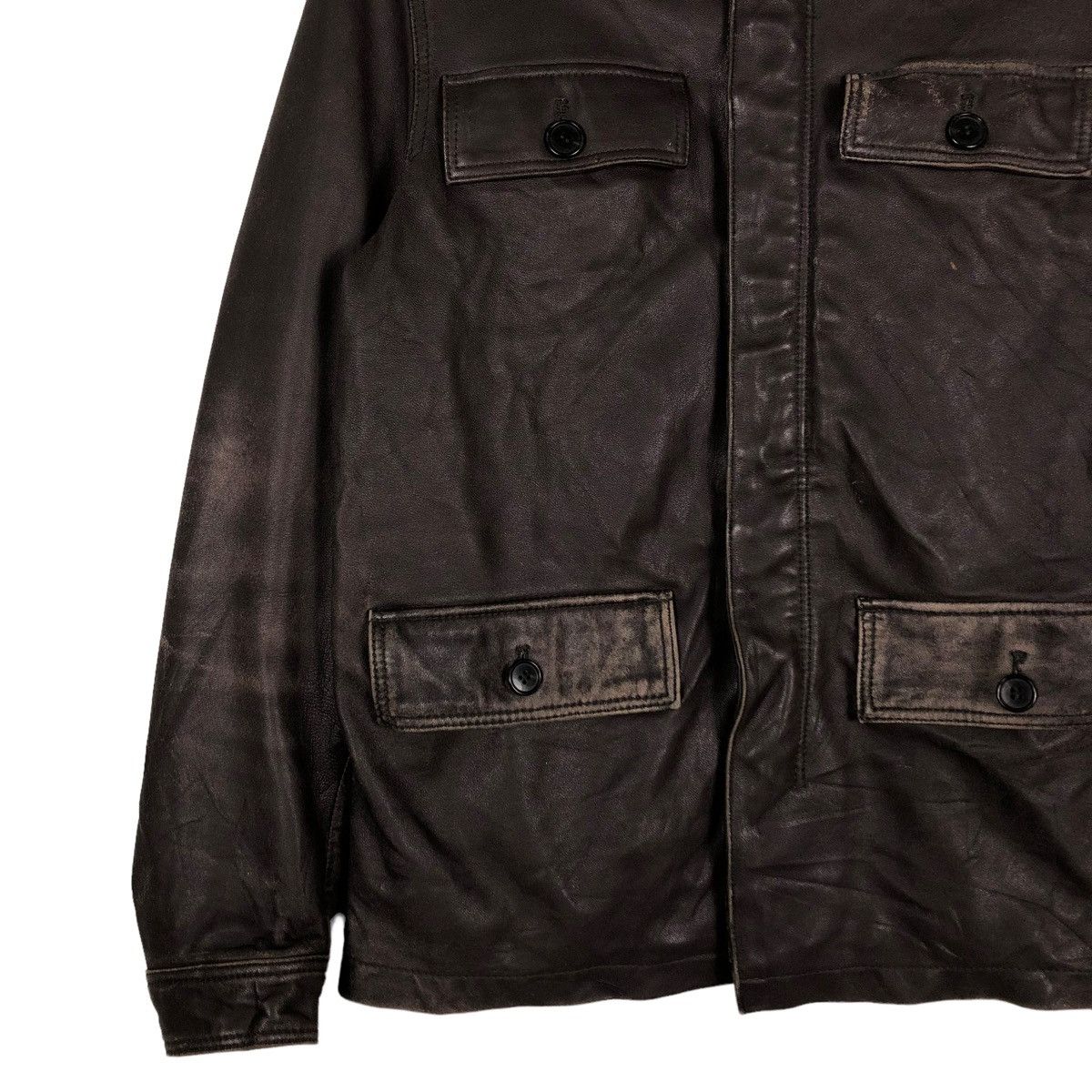 Toyo Enterprises 🔥SOFT LEATHER BIKER JACKET R.NEWBOLD CARGO MULTI POCKET Size US XL / EU 56 / 4 - 4 Thumbnail