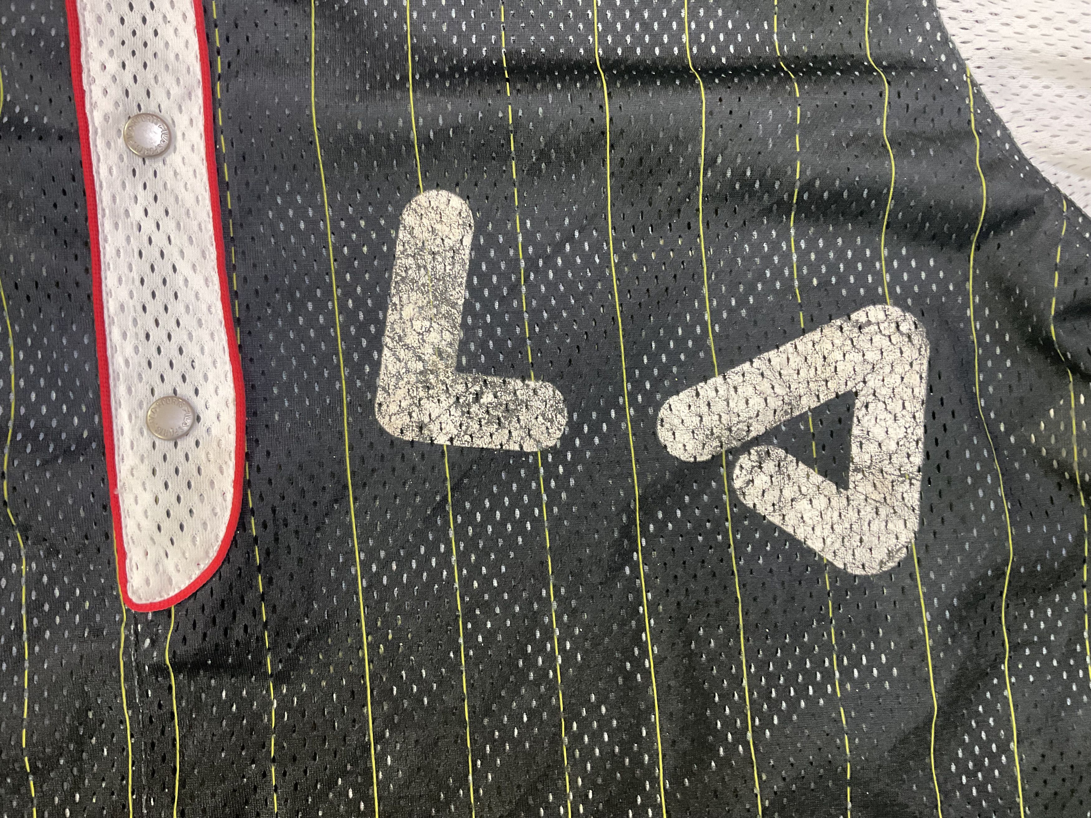Fila Vintage 1999 Fila Team Baseball Mesh Jersey Shoulder Pads Size US L / EU 52-54 / 3 - 6 Thumbnail