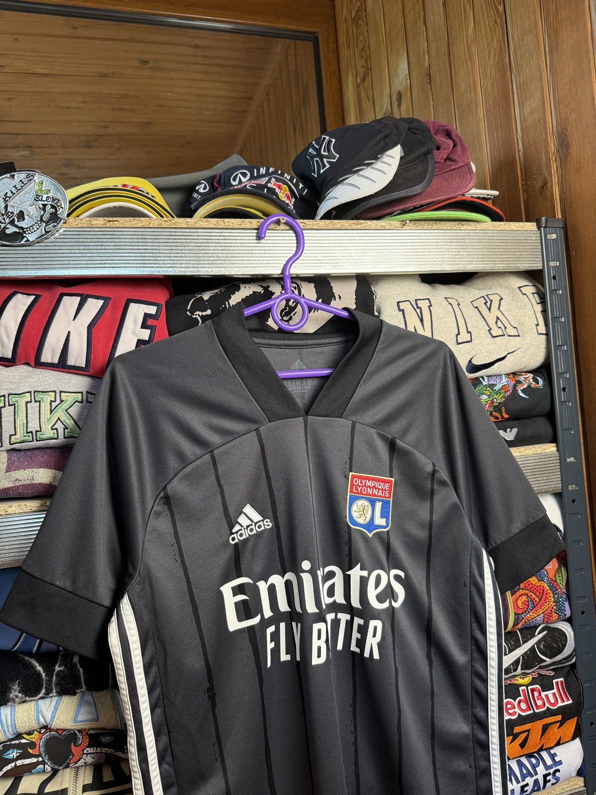 Adidas Vintage adidas Olympique Lyonnais soccer jersey size M rare Size US M / EU 48-50 / 2 - 3 Thumbnail