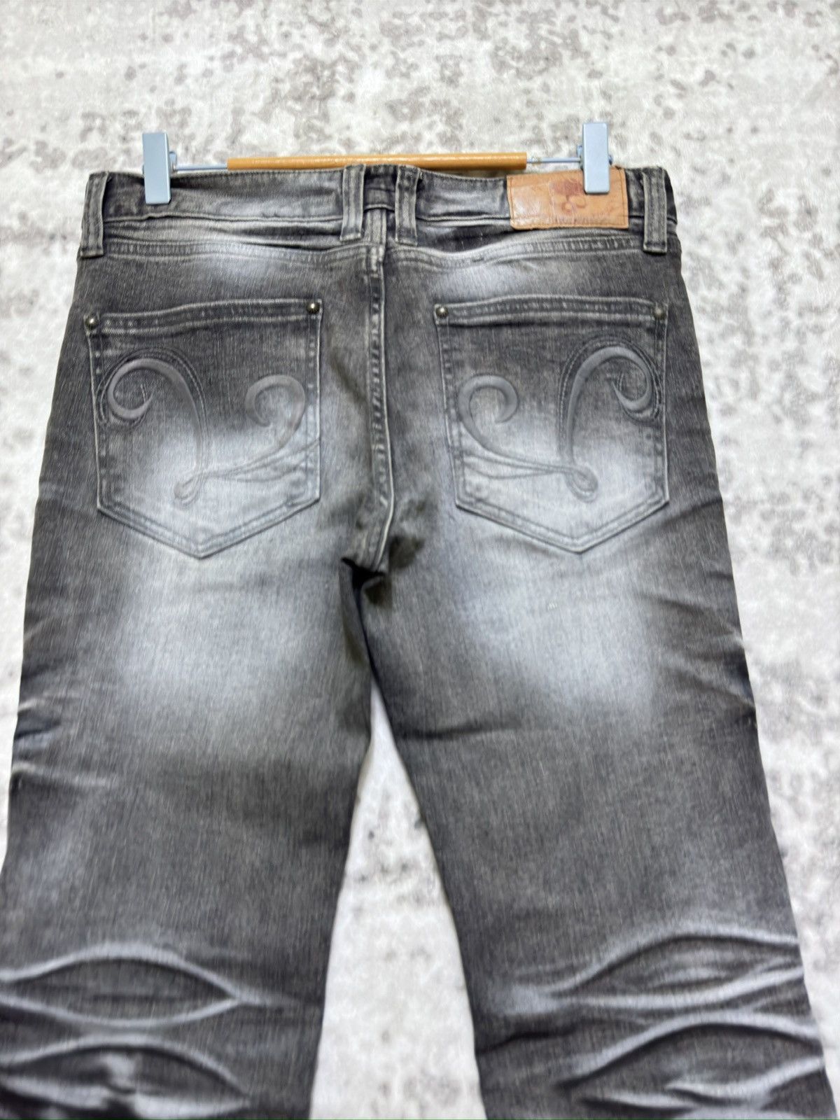 If Six Was Nine Vintage Lagust Claw Marks Acid Wash Denim Jeans Size US 31 - 10 Thumbnail