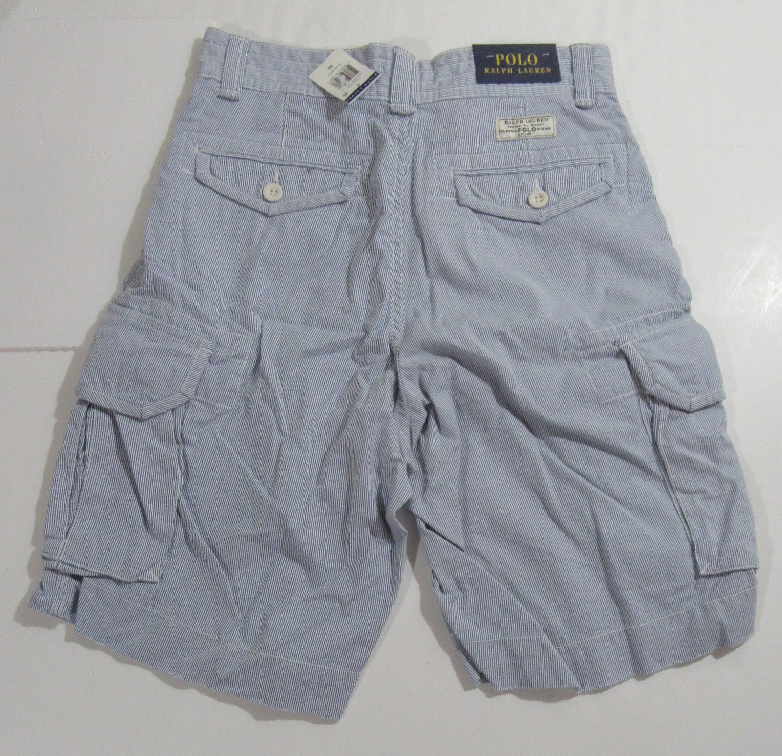 Polo Ralph Lauren Polo Ralph Lauren Mens Cargo Shorts Pinstripe Striped 30 NWT Size US 30 / EU 46 - 4 Thumbnail