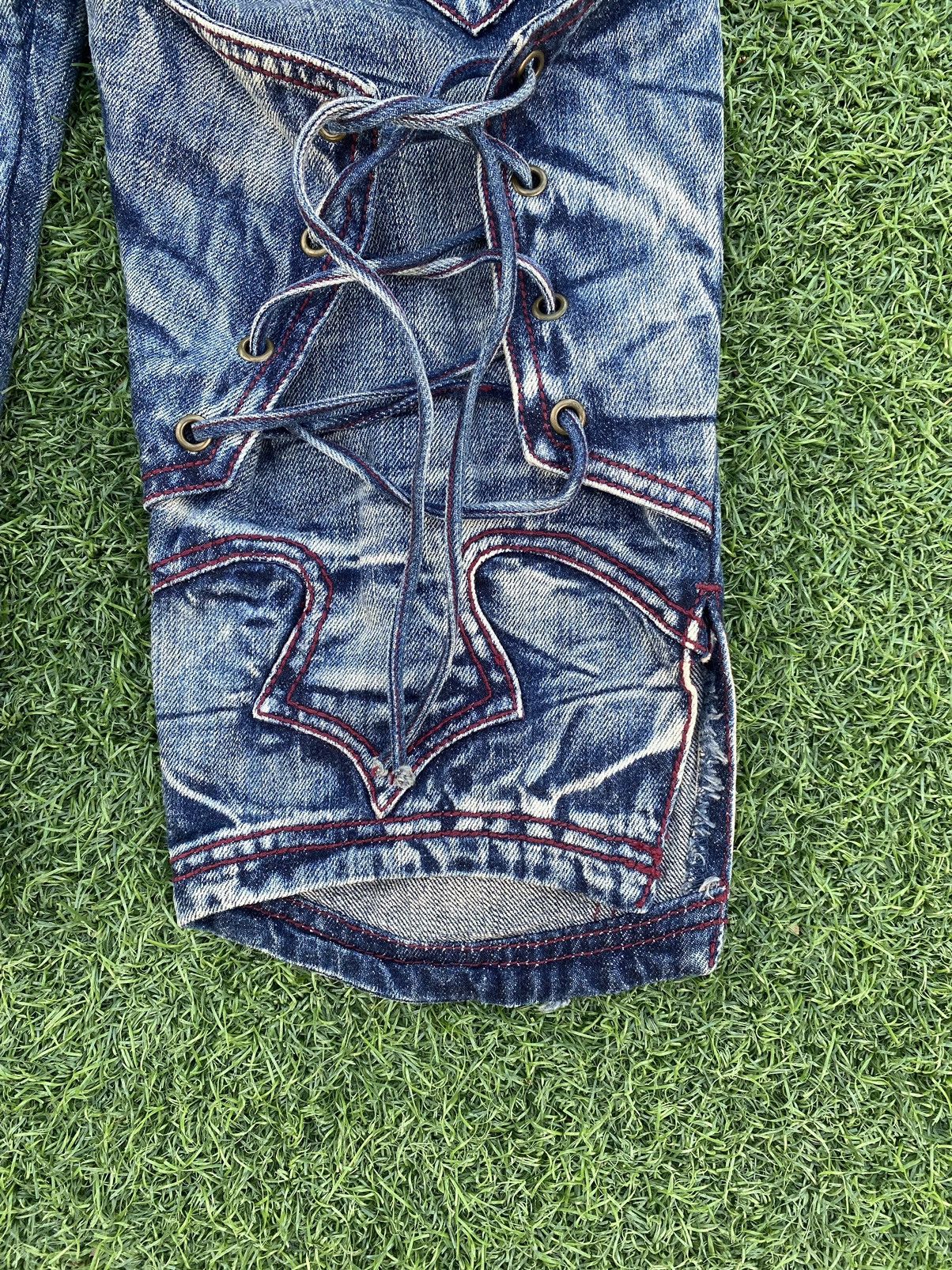 Tornado Mart TORNADO MART LACE UP DENIM SHORT PANTS 🌪️ Size US 29 - 4 Thumbnail
