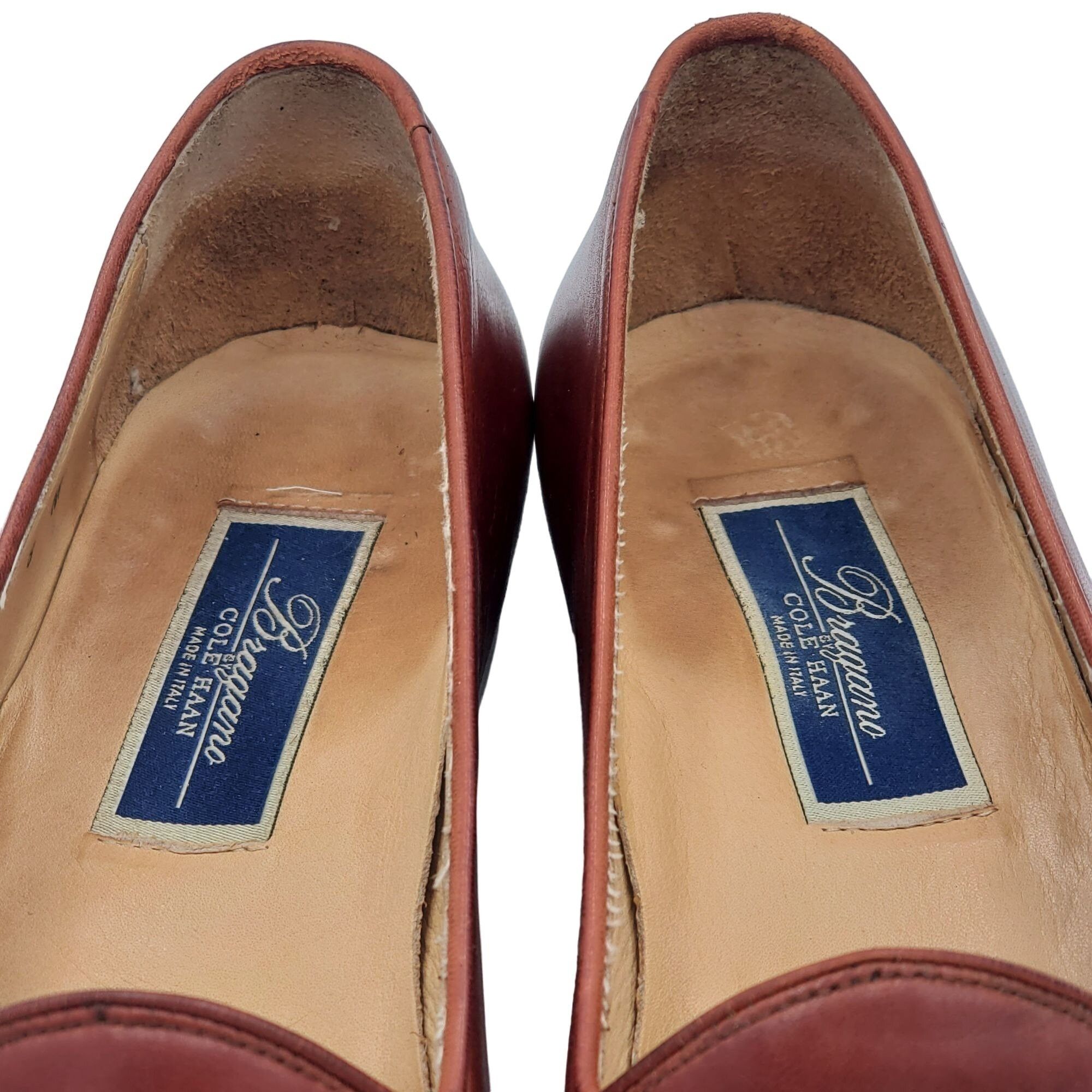 Bragano Vintage Bragano Cole Haan Italy Men 8M Brown Calfskin Classi Size US 8 / EU 41 - 4 Thumbnail