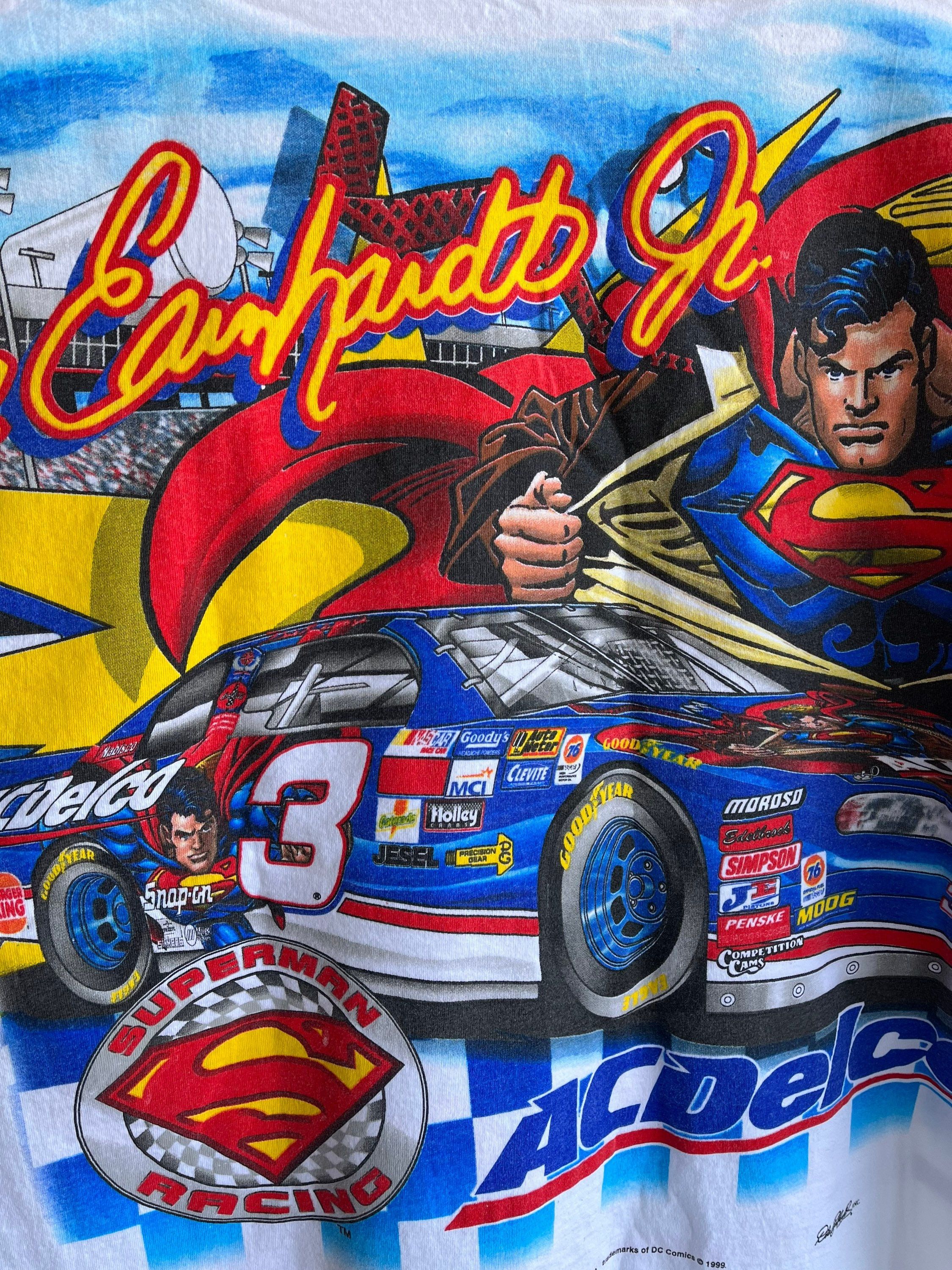 Vintage Vintage Dale Earnhardt Jr Superman AC Delco NascarT -shirt Size US XL / EU 56 / 4 - 6 Thumbnail