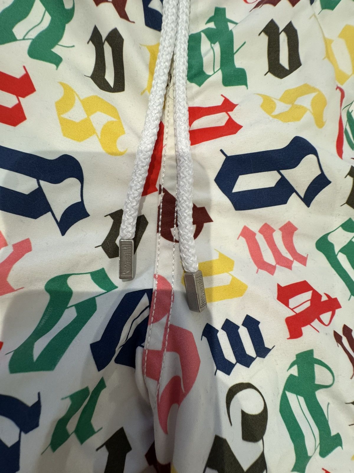 Palm Angels Palm Angels Monogram Logo Swim Shorts White Multi M Size US 33 - 3 Thumbnail
