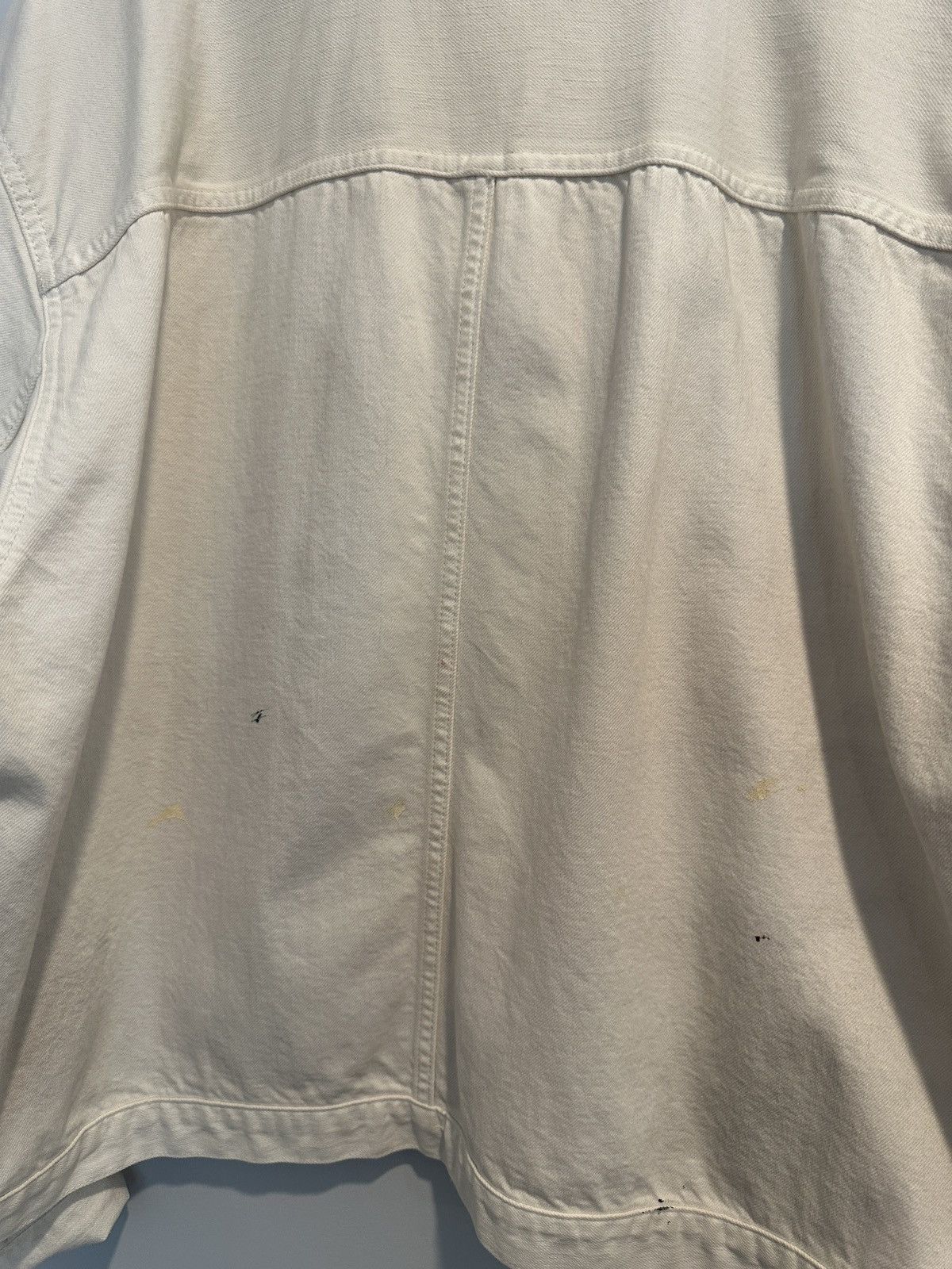 YOKO SAKAMOTO YOKO SAKAMOTO DENIM JACKET WHITE W PAINT Size US L / EU 52-54 / 3 - 7 Thumbnail