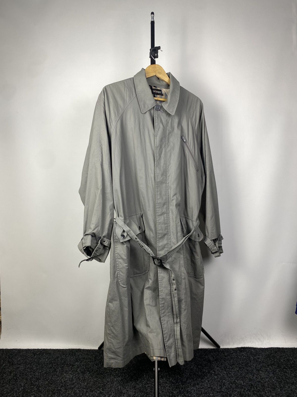 Avant Garde Vintage 80s YSL Trench Coat Luxury Old Money