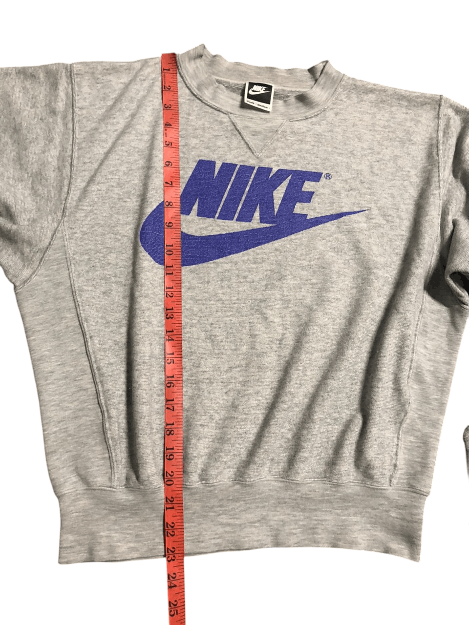 Nike × Vintage 90s Nike Big Swoosh SpellOut Sweatshirts Crops Distressed Size US M / EU 48-50 / 2 - 13 Thumbnail