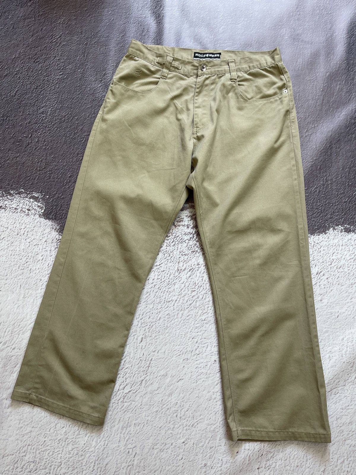 Rocawear Rocawear vintage beige chinos casual pants hype Size US 36 / EU 52 - 2 Thumbnail