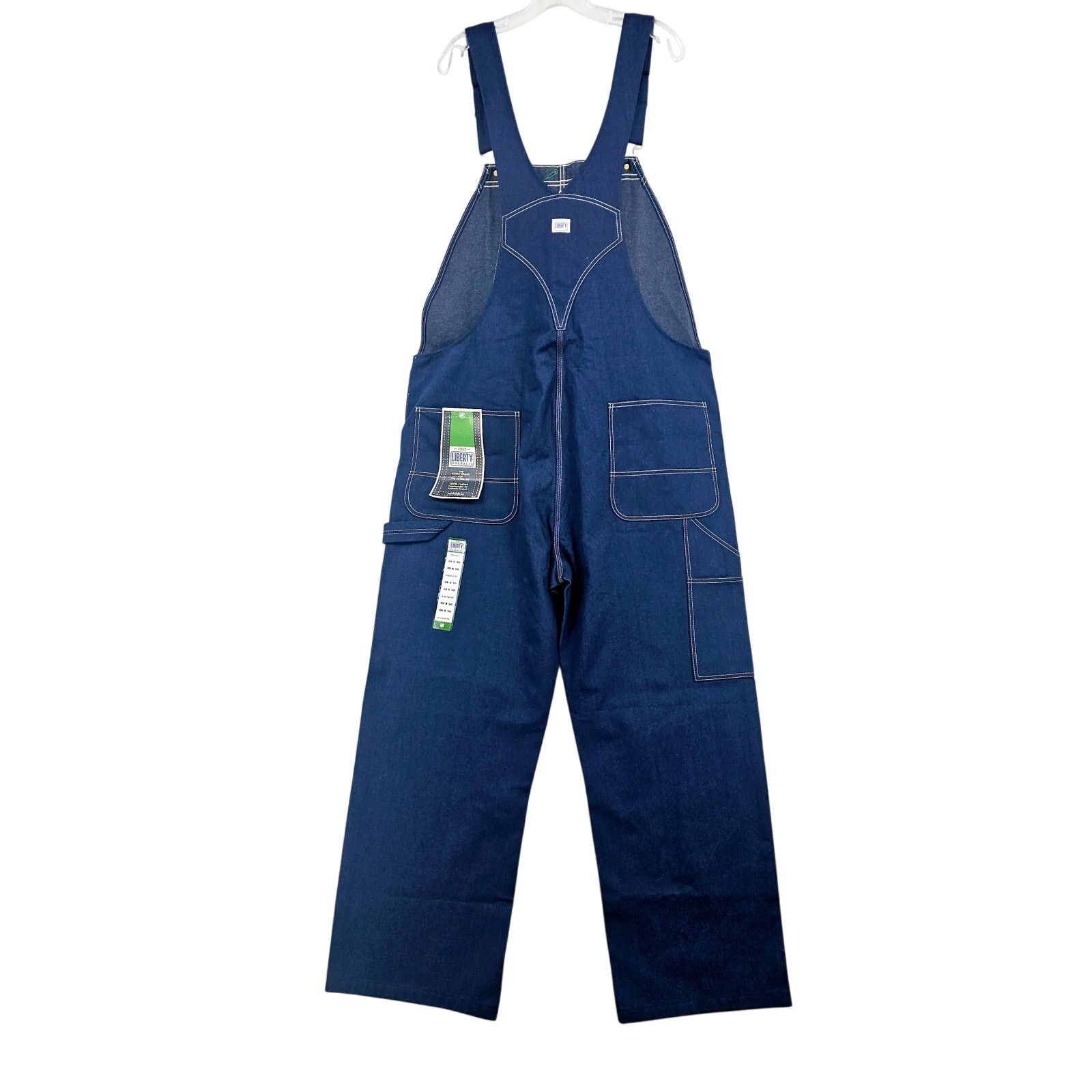 Liberty Liberty Bib Overalls Denim Dark Wash 100% Cotton 48x30 3225 Size US 44 / EU 60 - 2 Thumbnail