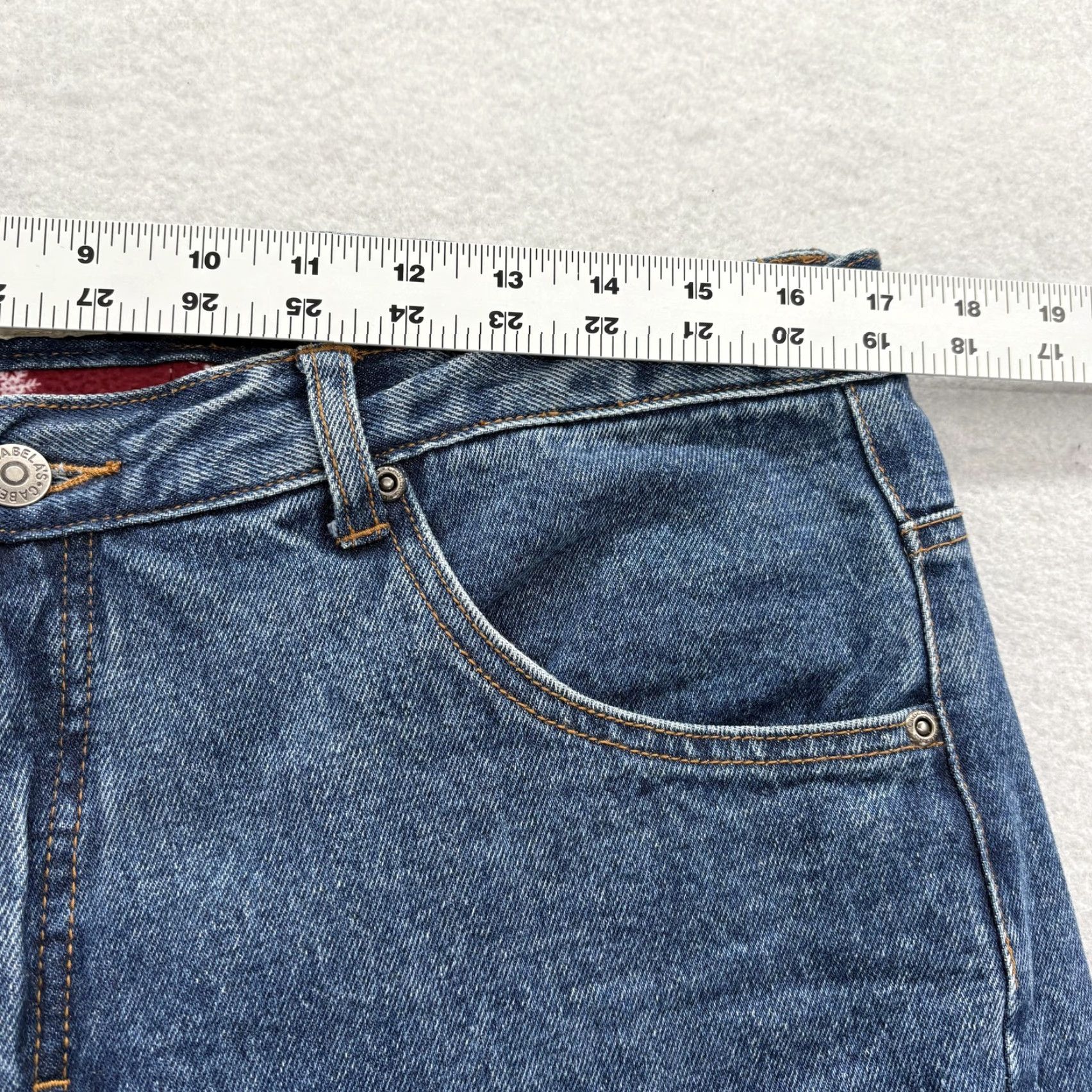 Vintage VINTAGE Cabelas Flannel Lined Jeans Womens 14 Blue Medium Wash Relaxed Denim Winter Work Size 36" / US 14 / IT 50 - 6 Thumbnail