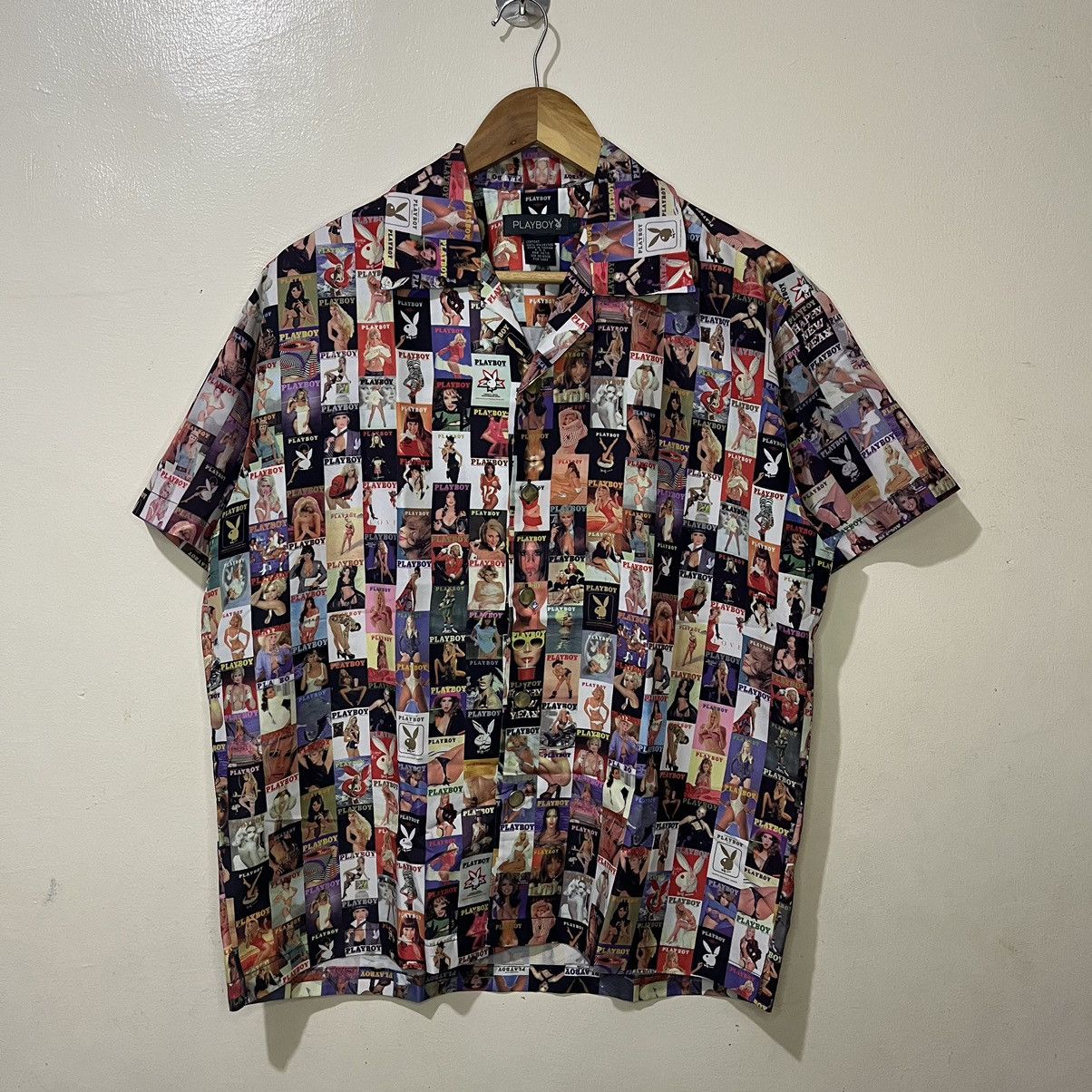 Vintage 90's AOP Playboy Button Up Shirt
