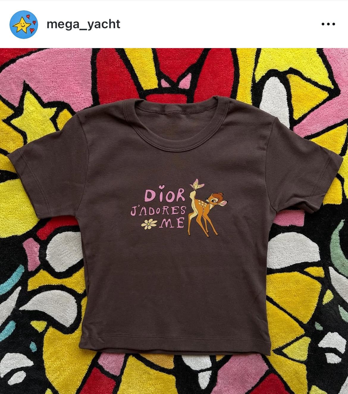 Mega Yacht MOUNTED COLLAR J’ADORE DiOR BAMBi BABY TEE CROPPED BOOTLEG Size S / US 4 / IT 40 - 1 Thumbnail