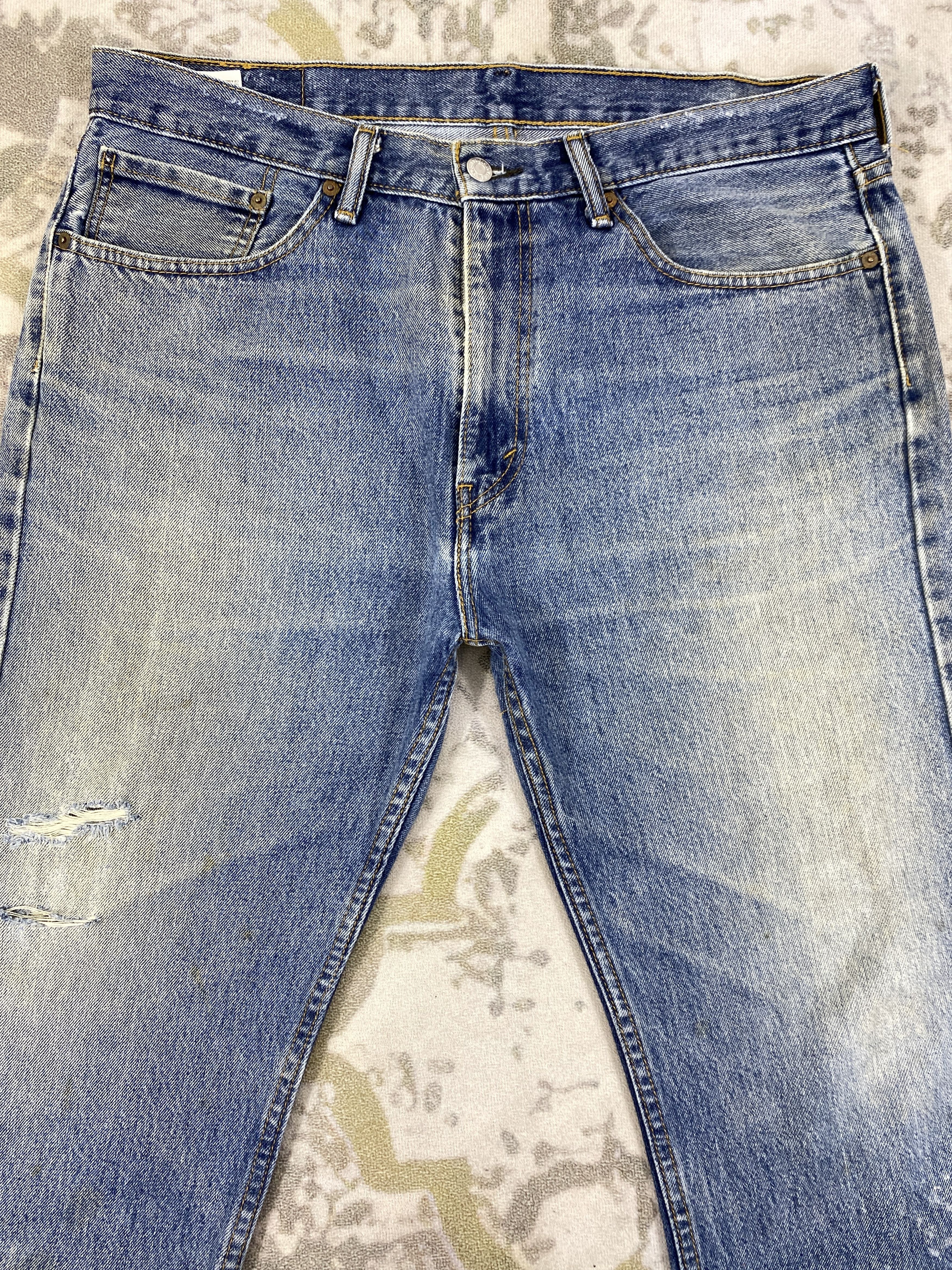 Levi's Distressed Blue Vintage Levi's 505 Jeans 36x29 Denim JN1764 Size US 36 / EU 52 - 3 Thumbnail
