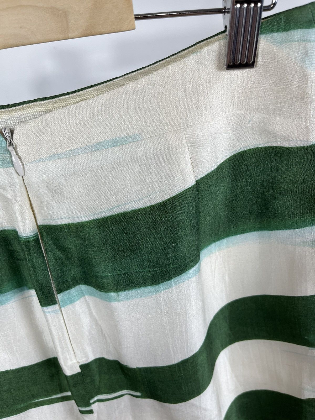 Emporio Armani Emporio Armani Women’s Green White Striped Skirt IT 40 Size 27" / US 4 / IT 40 - 10 Thumbnail