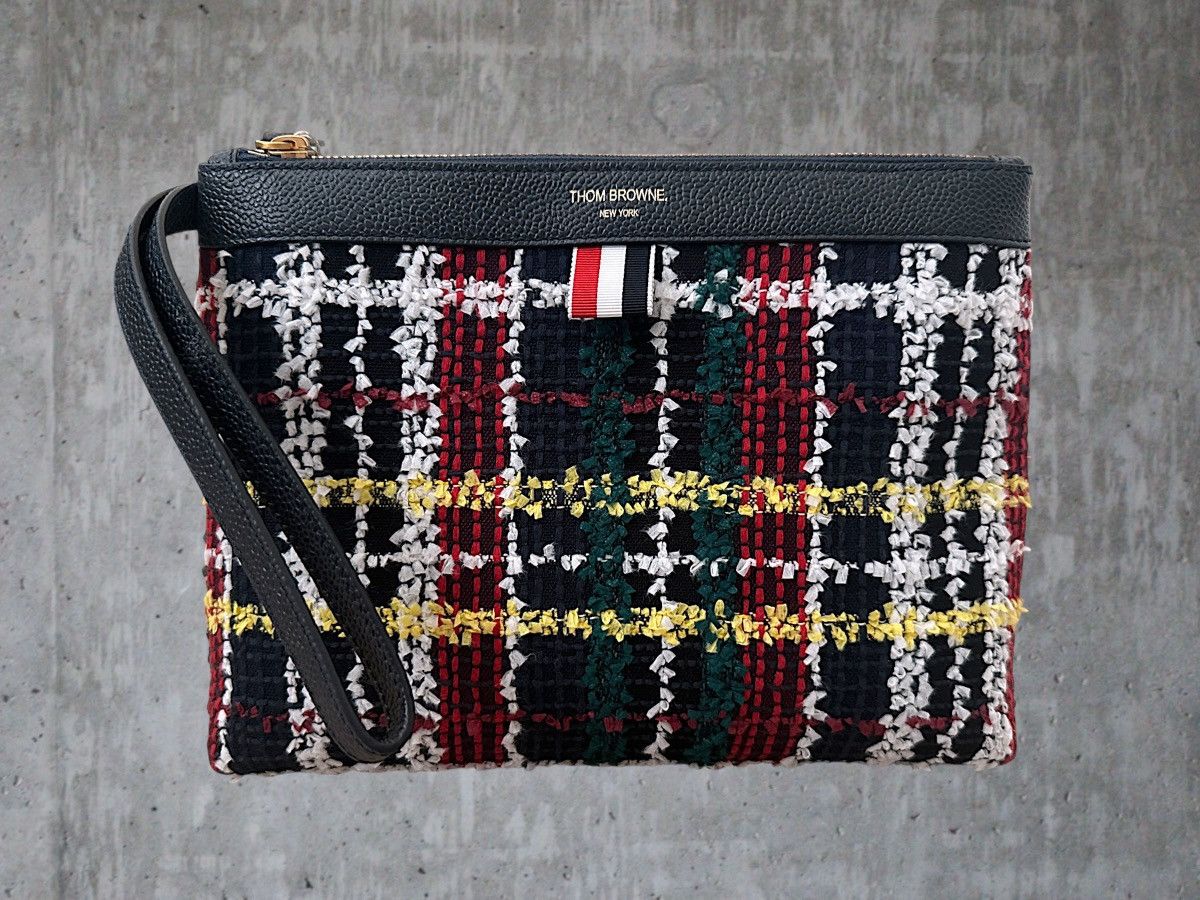Thom Browne Thom Browne Tweed Zip Pouch Size ONE SIZE - 1 Thumbnail