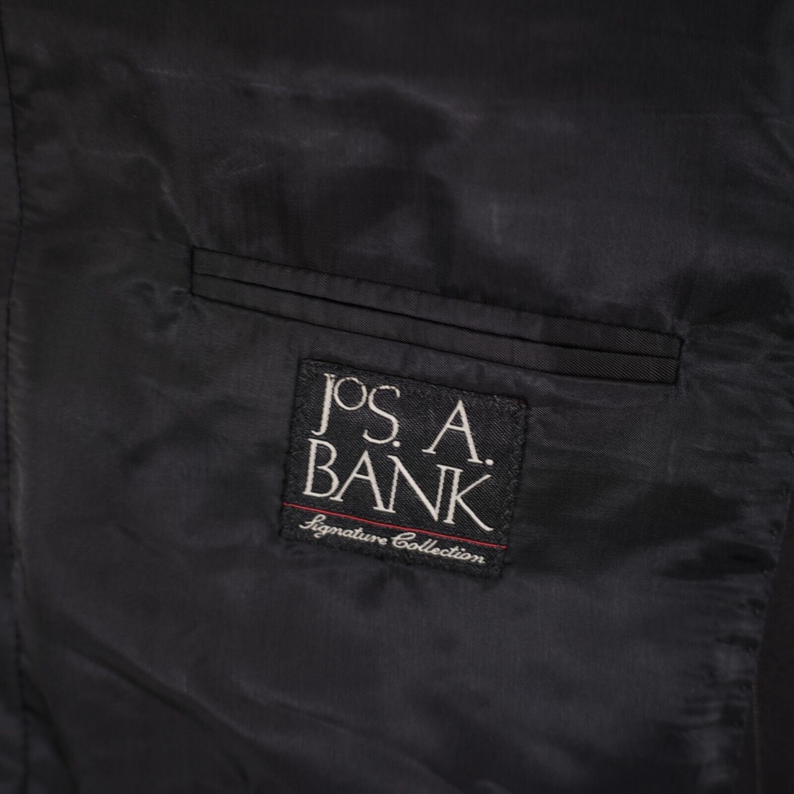 Jos. A. Bank Jos A Bank Signature Wool 2 Piece Suit 42S 39/29 Black W/ Br Size 42S - 12 Thumbnail