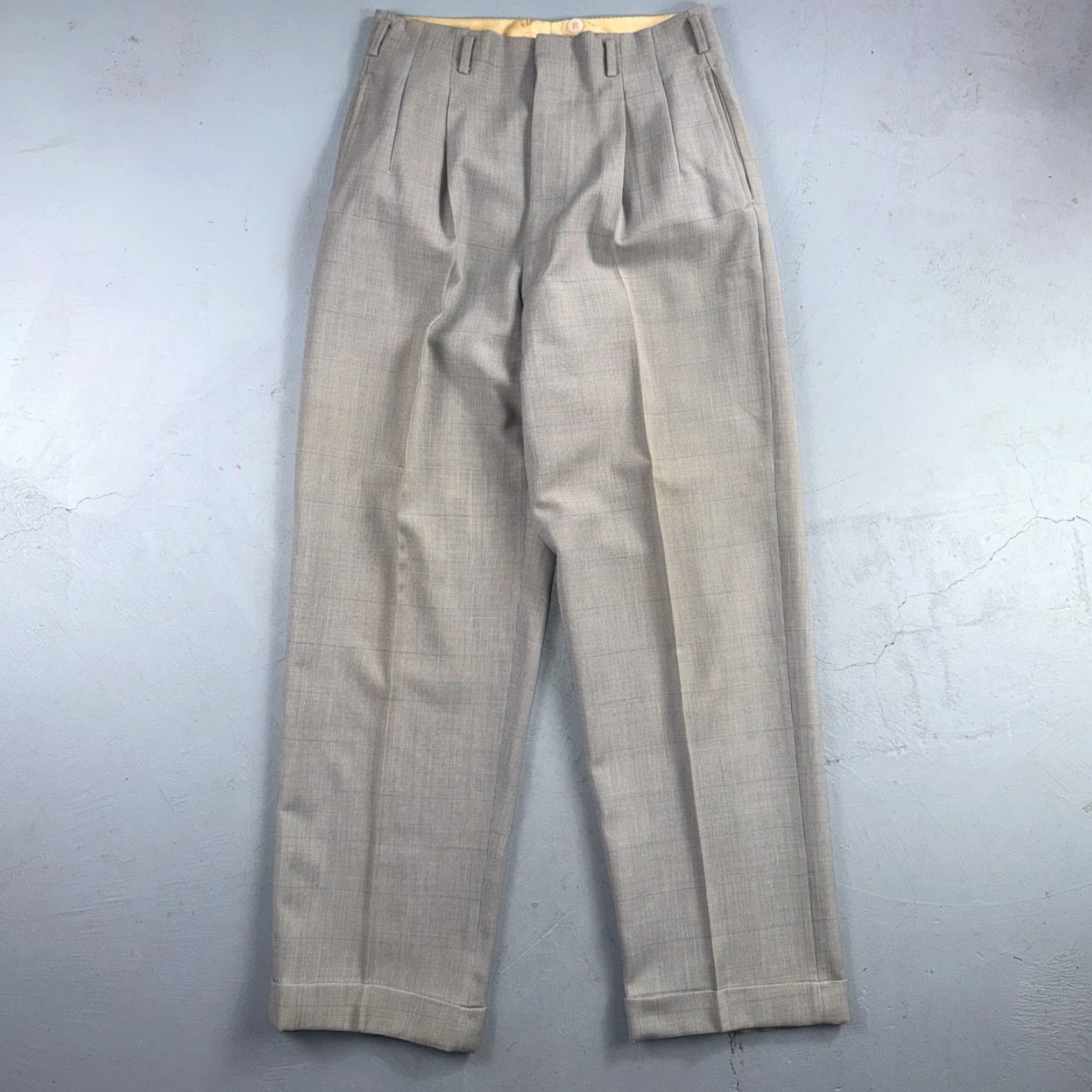 Vintage 1960s 1970s VTG Mens 2 PC Suit 42 Jacket Coat Pants Gray Union Wool Rockabilly Size 42R - 3 Thumbnail