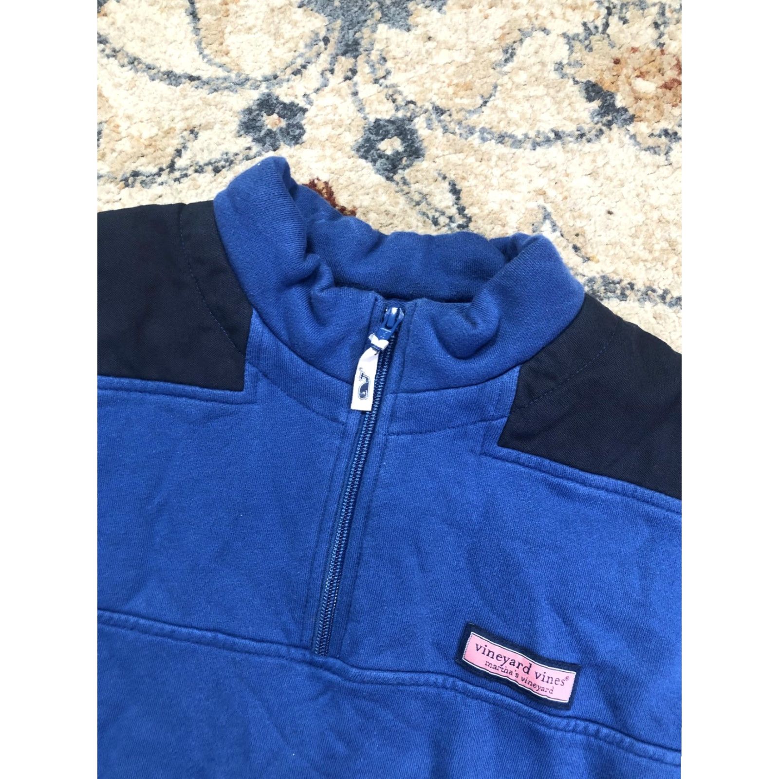 Vineyard Vines Vineyard Vines Sweatshirt Mens M 1/4 Zip Blue Fleece Shep Shirt Pullover Size US M / EU 48-50 / 2 - 6 Thumbnail
