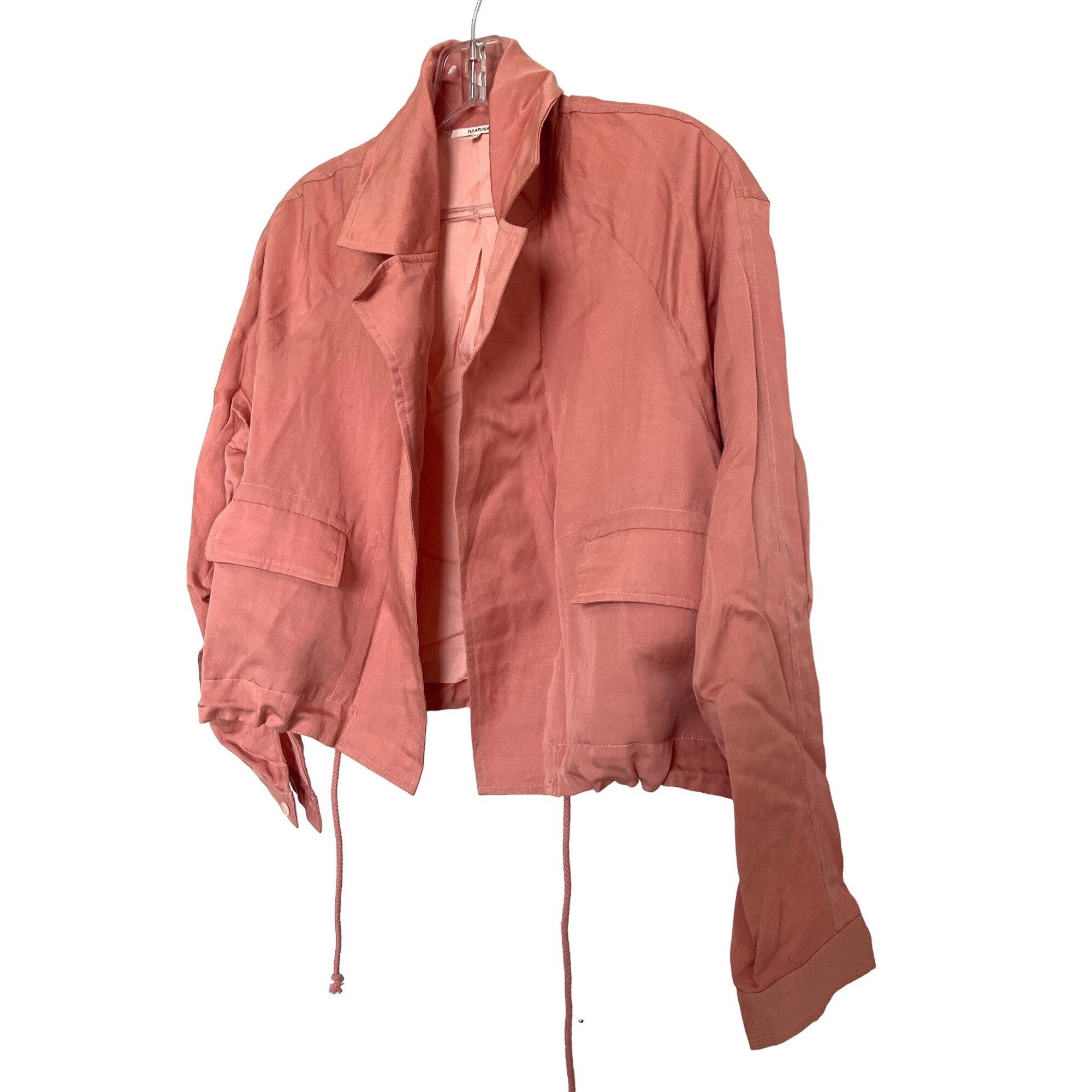REVOLVE Tularosa Arya Pink Jacket Tencel & Linen Blend Size XS / US 0-2 / IT 36-38 - 8 Thumbnail