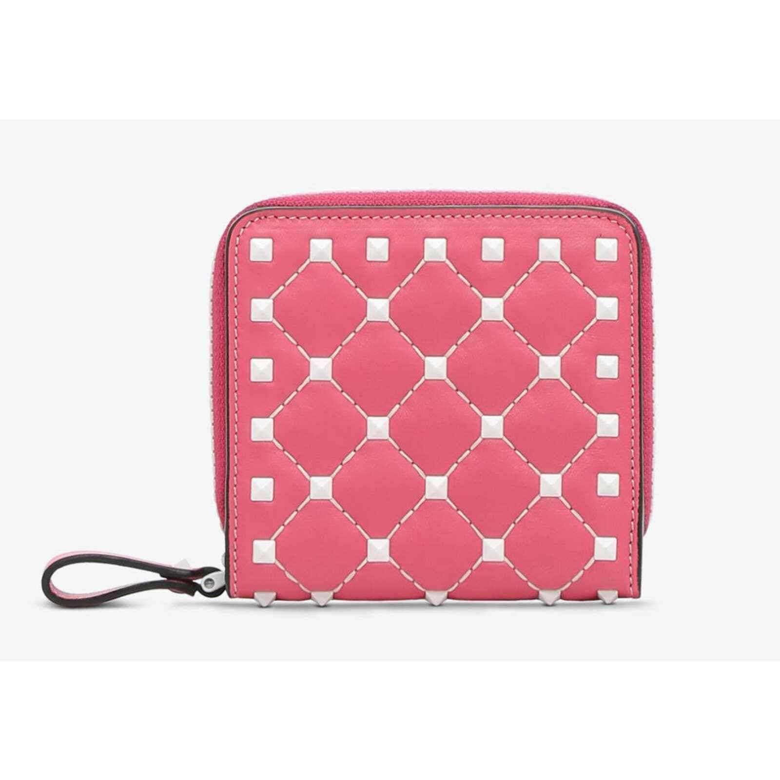 Valentino Valentino Spike Leather Small Zipper French Compact Wallet Size ONE SIZE - 2 Thumbnail