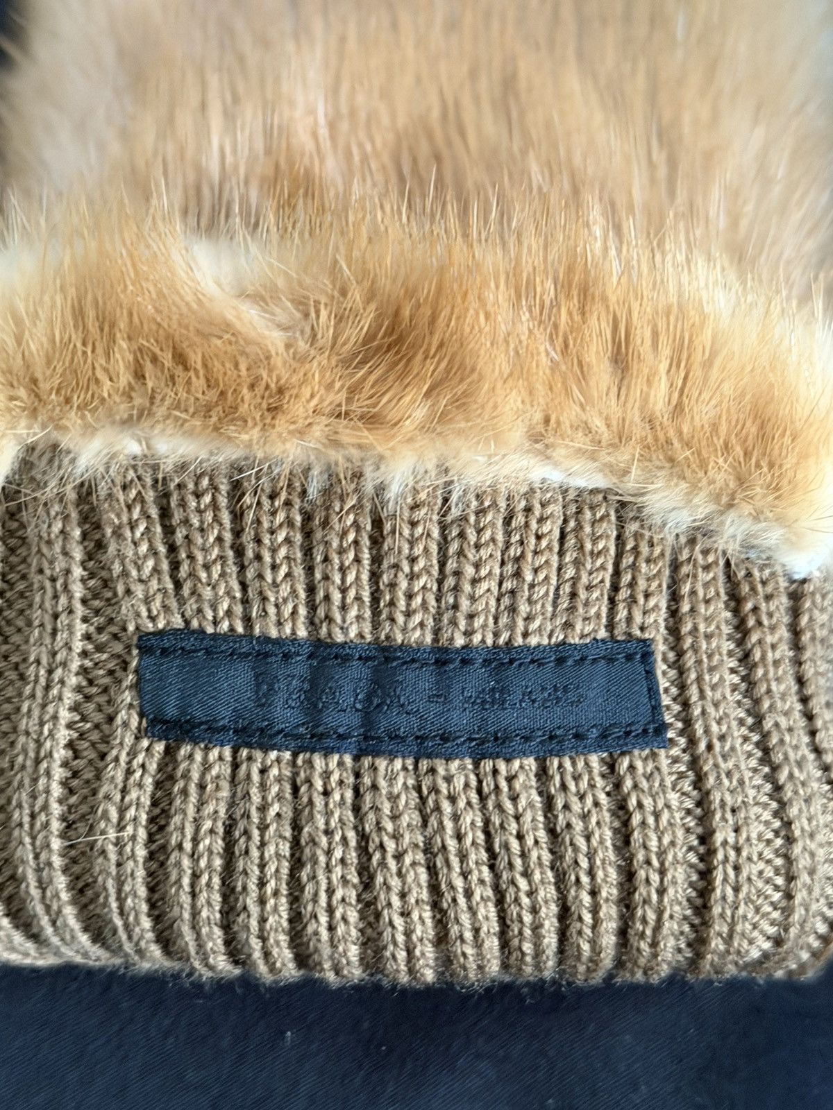 Prada Mink Fur Wool Knitted Mittens 8 Size ONE SIZE - 6 Thumbnail