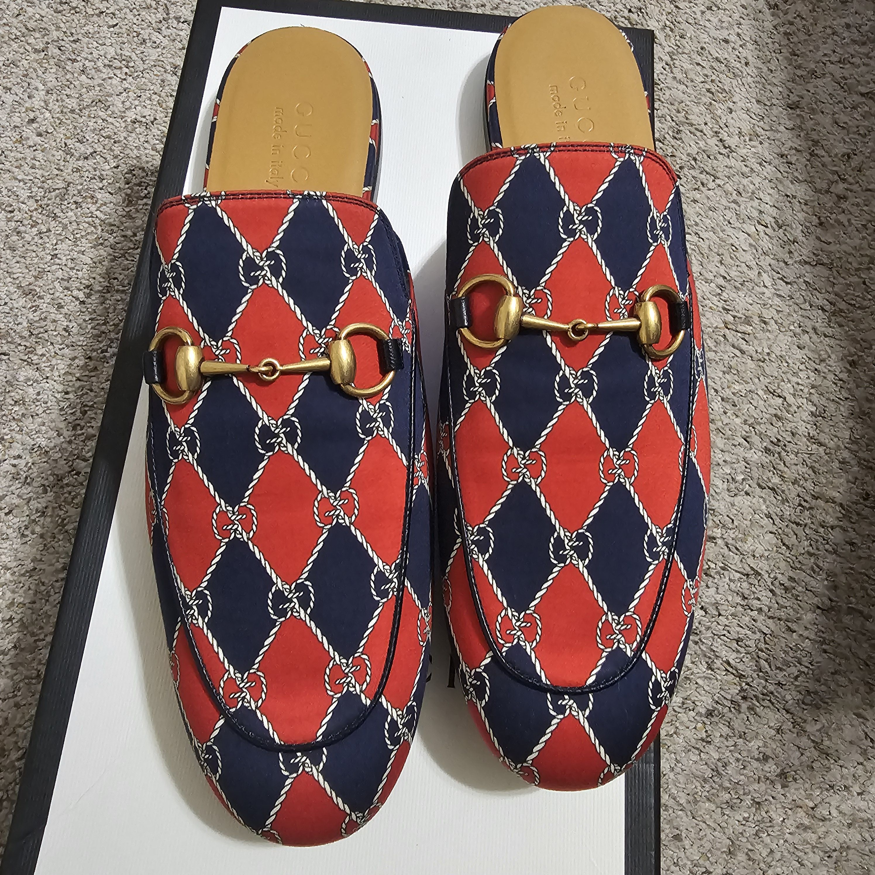 Gucci Gucci Red and Blue Patterned Loafers Size 44 Men's Size US 9 / EU 42 - 4 Thumbnail
