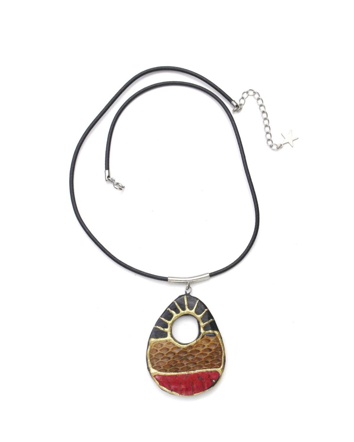 Hysteric Glamour 2000S JAPANESE MADE SUNBRUST PYTHON WOOD PENDENT NECKLACE Size ONE SIZE - 1 Thumbnail