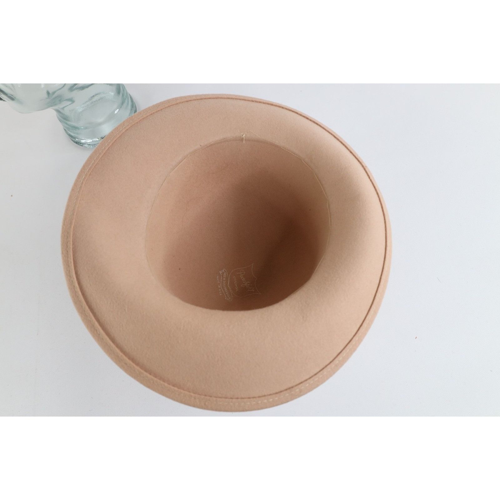 Vintage Vintage 60s Rockabilly Ribbon Peachfelt Wool Felt Cloche Hat Size ONE SIZE - 7 Thumbnail
