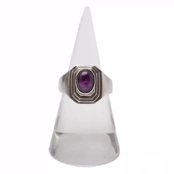 Jean Paul Gaultier Jean Paul Gaultier Purple stone decoration 925 silver ring Size ONE SIZE - 1 Thumbnail