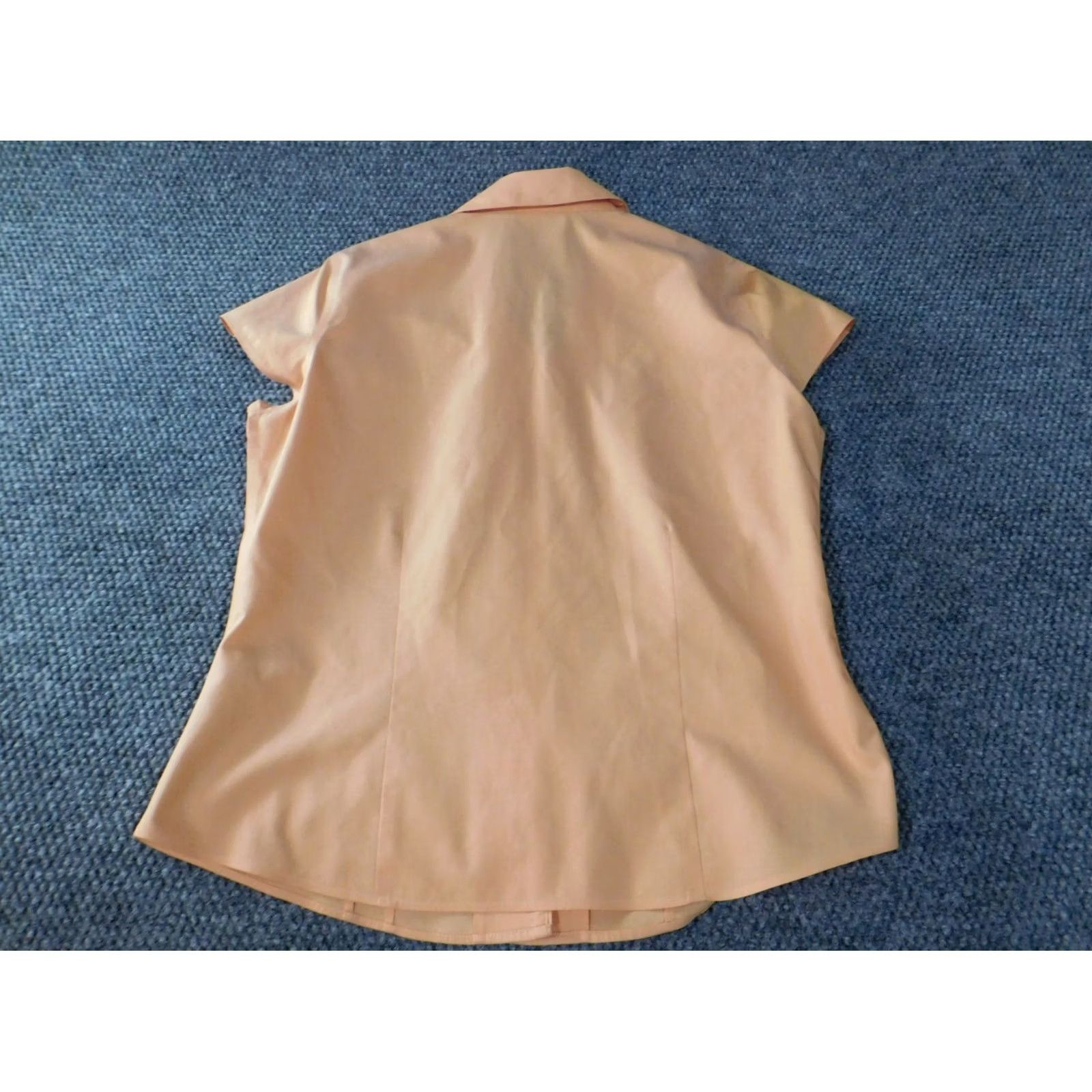 Coldwater Creek Coldwater Creek Womens Blouse Button-Up Orange Short Sleeve Petite PM Classic Casual Shirts Womens Size M / US 6-8 / IT 42-44 - 7 Thumbnail